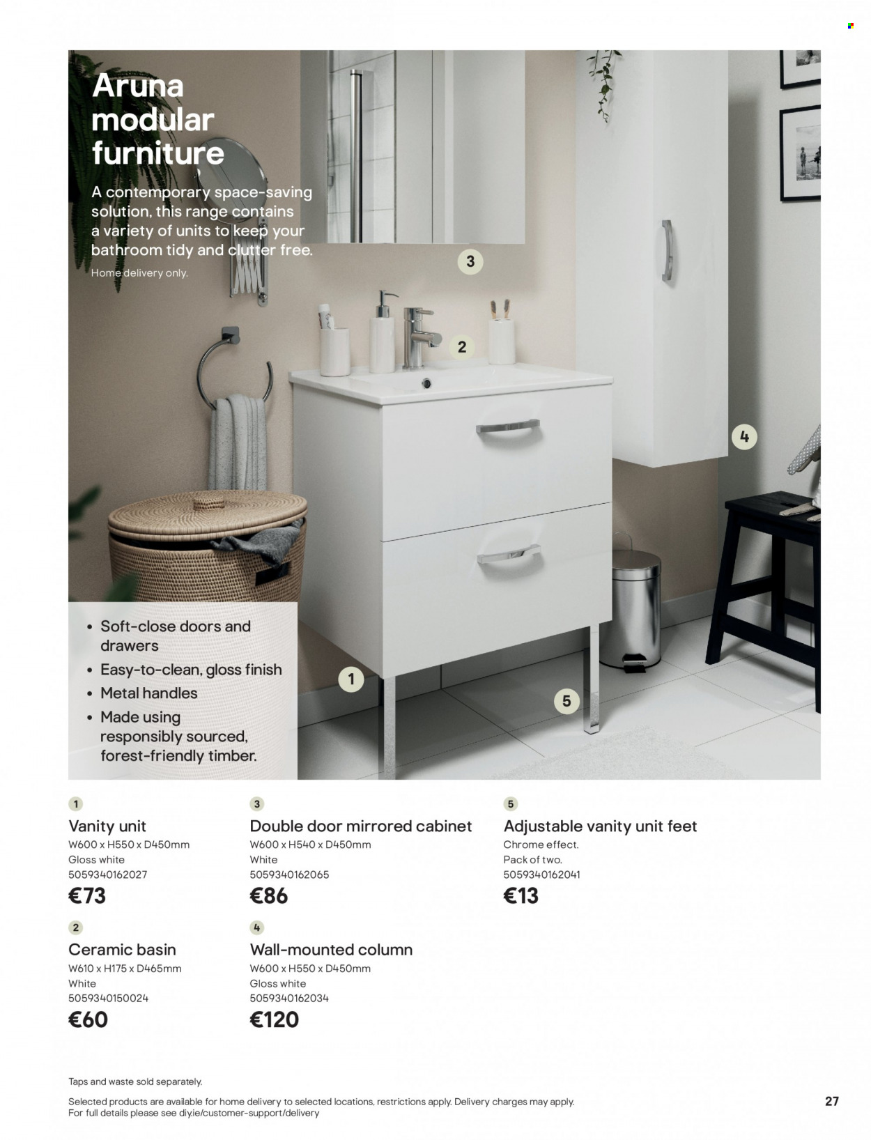 thumbnail - B&Q offer  - Sales products - cabinet, vanity. Page 27.