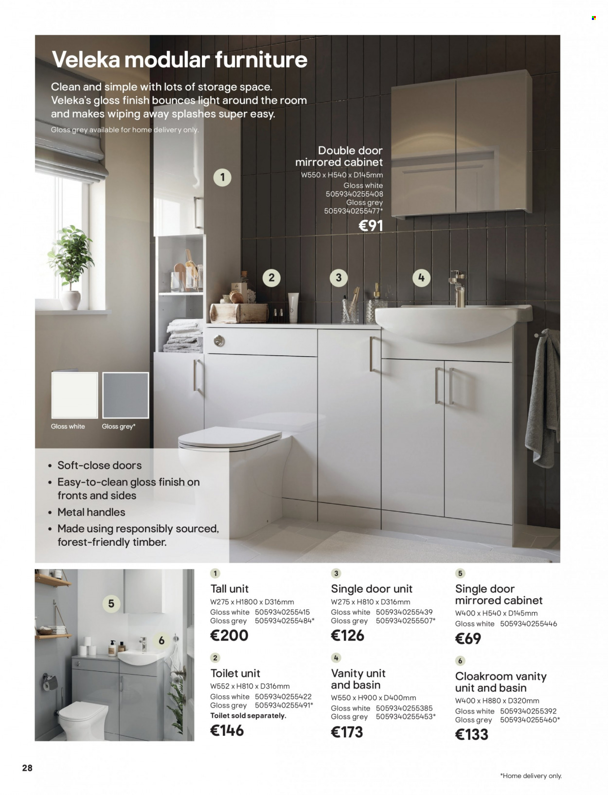 thumbnail - B&Q offer  - Sales products - cabinet, vanity. Page 28.