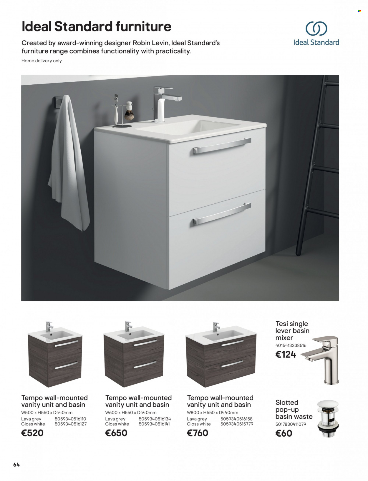thumbnail - B&Q offer  - Sales products - vanity, basin mixer. Page 64.