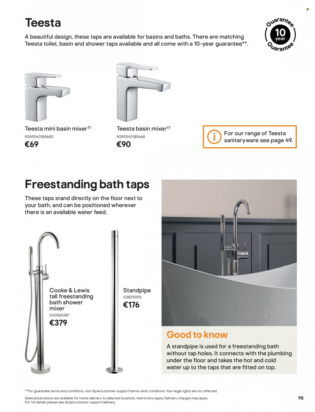 thumbnail - B&Q offer  - Sales products - toilet, shower mixer, basin mixer. Page 95.