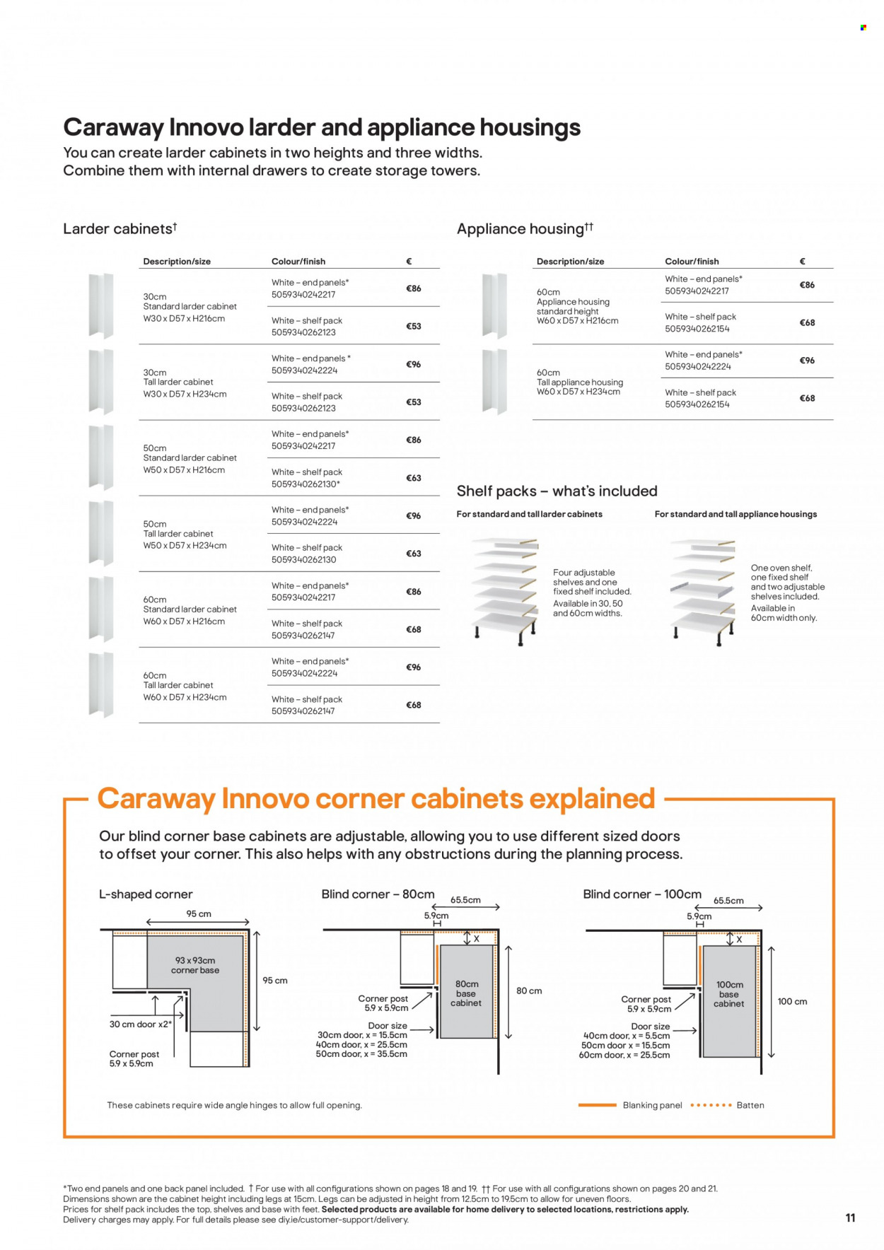 thumbnail - B&Q offer  - Sales products - cabinet, corner cabinet, wall cabinet. Page 11.