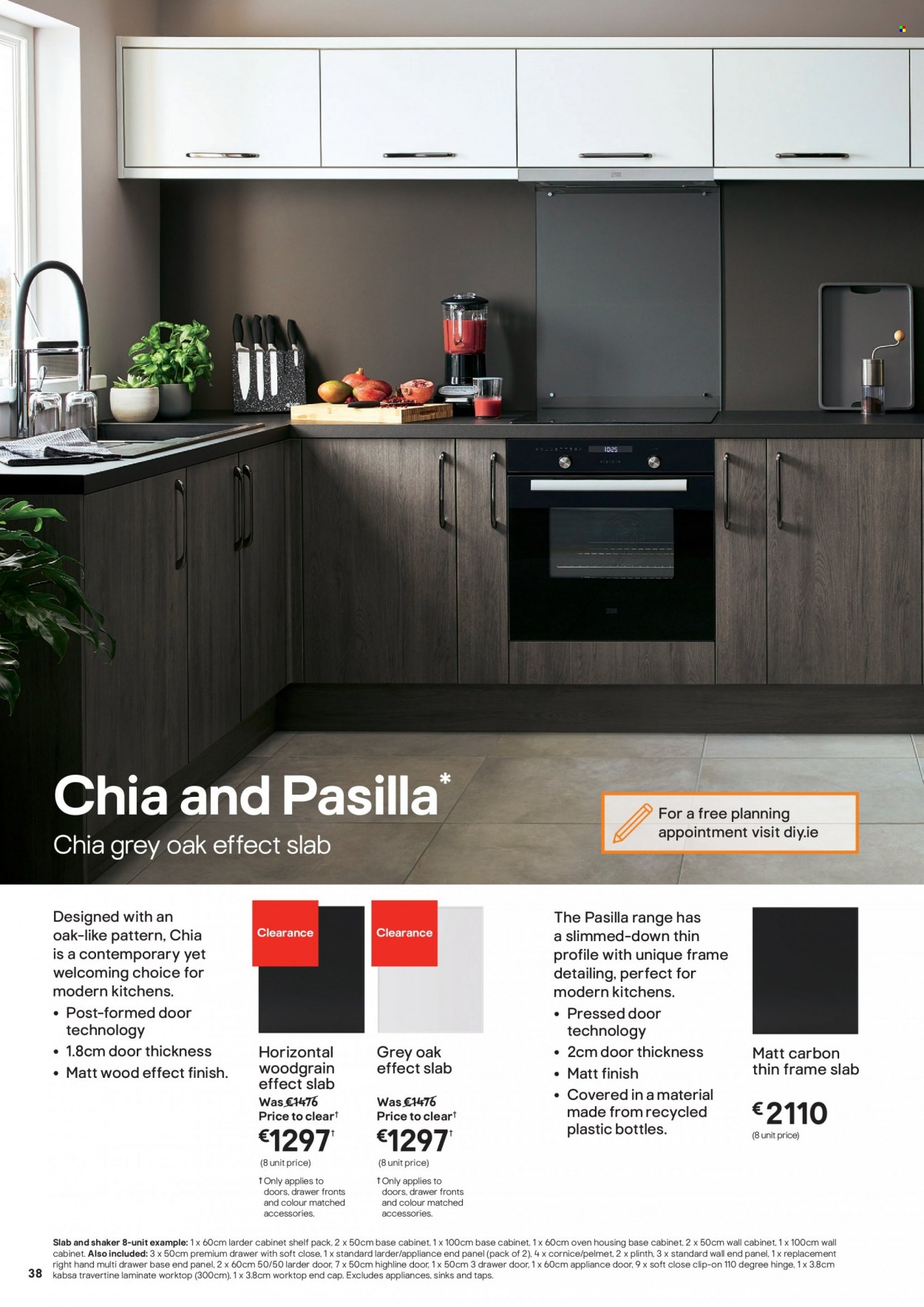 thumbnail - B&Q offer  - Sales products - cabinet, wall cabinet, drawer fronts, drawer base. Page 38.