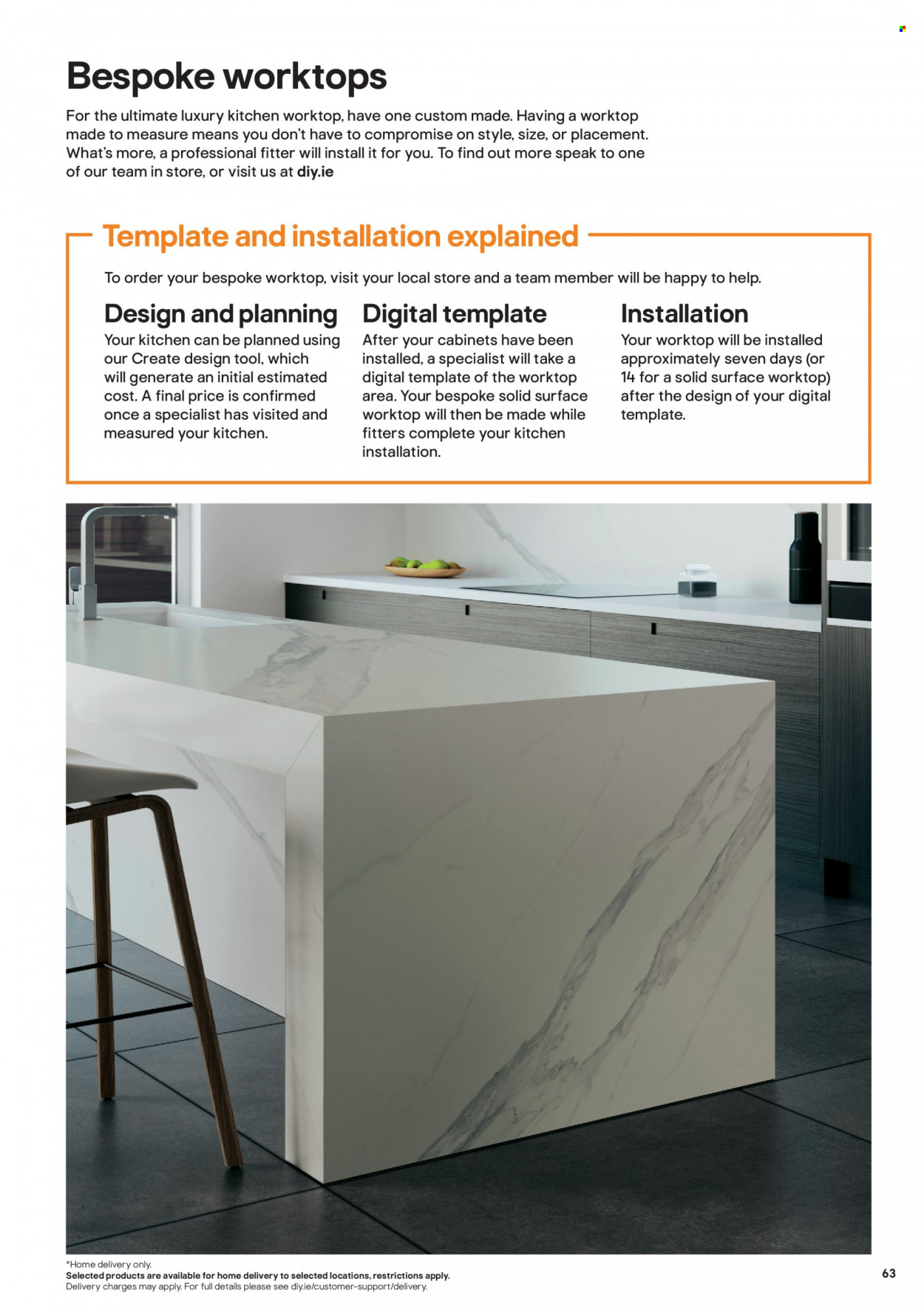 thumbnail - B&Q offer  - Sales products - kitchen worktop. Page 63.