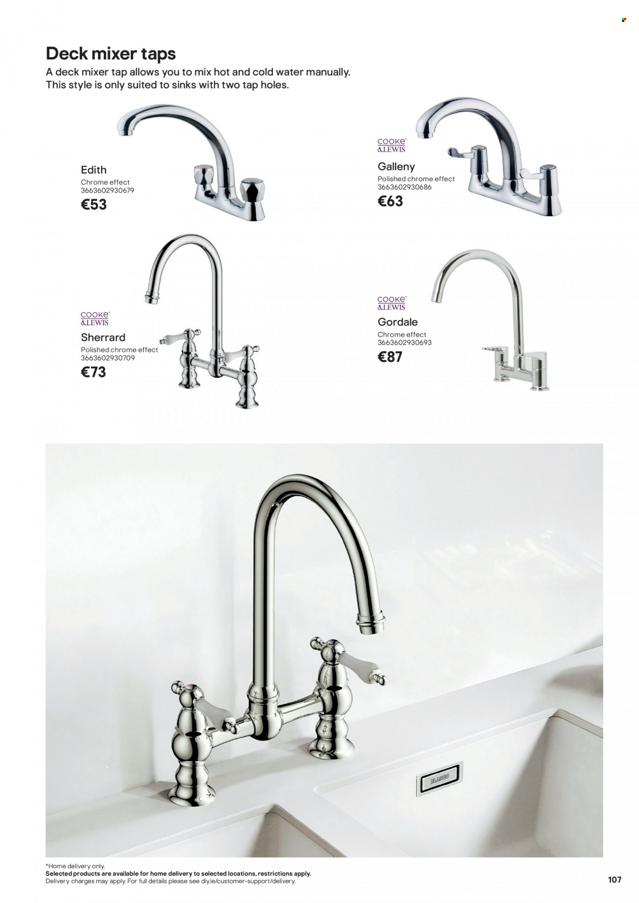 thumbnail - B&Q offer  - Sales products - mixer tap. Page 107.