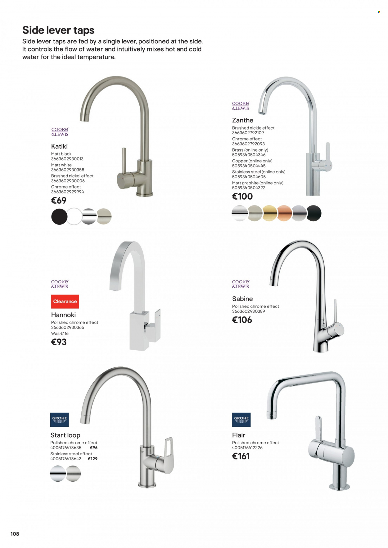 thumbnail - B&Q offer  - Sales products - Grohe. Page 108.