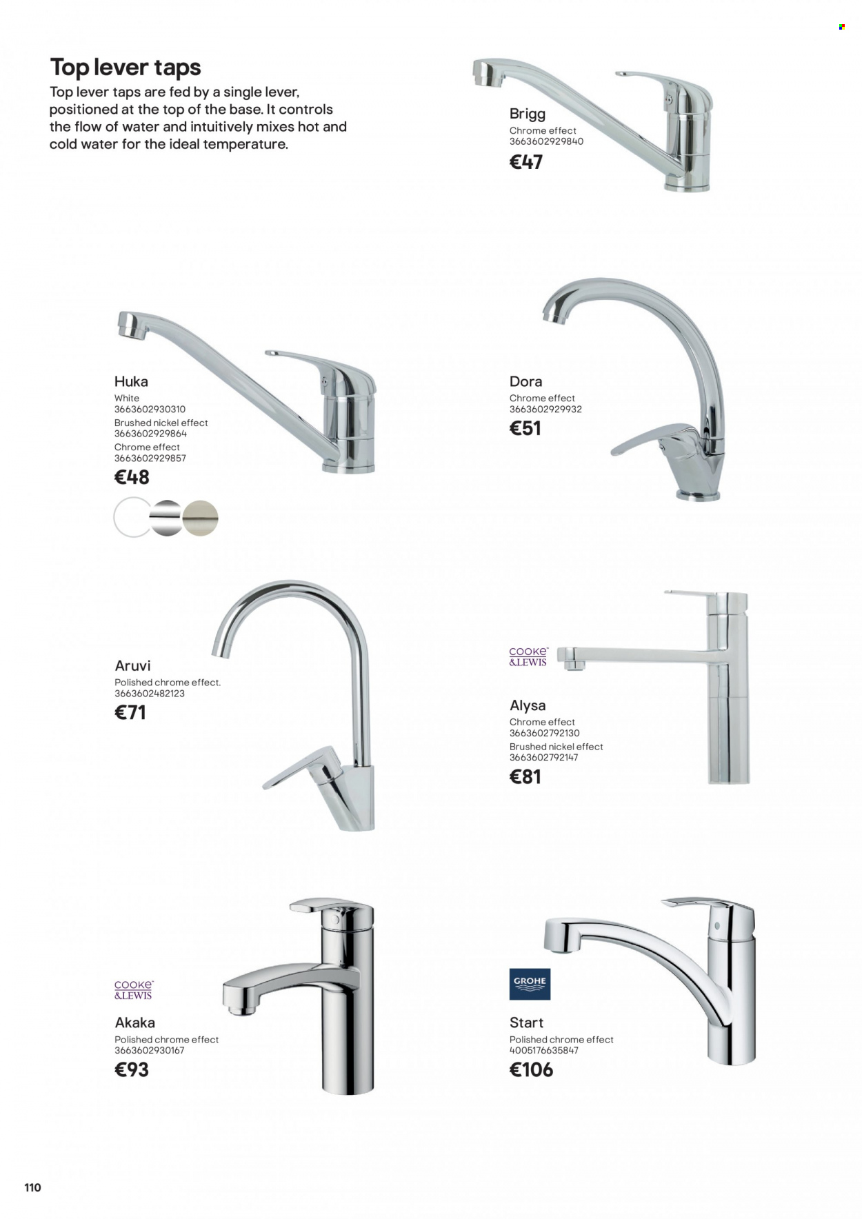 thumbnail - B&Q offer  - Sales products - Grohe. Page 110.
