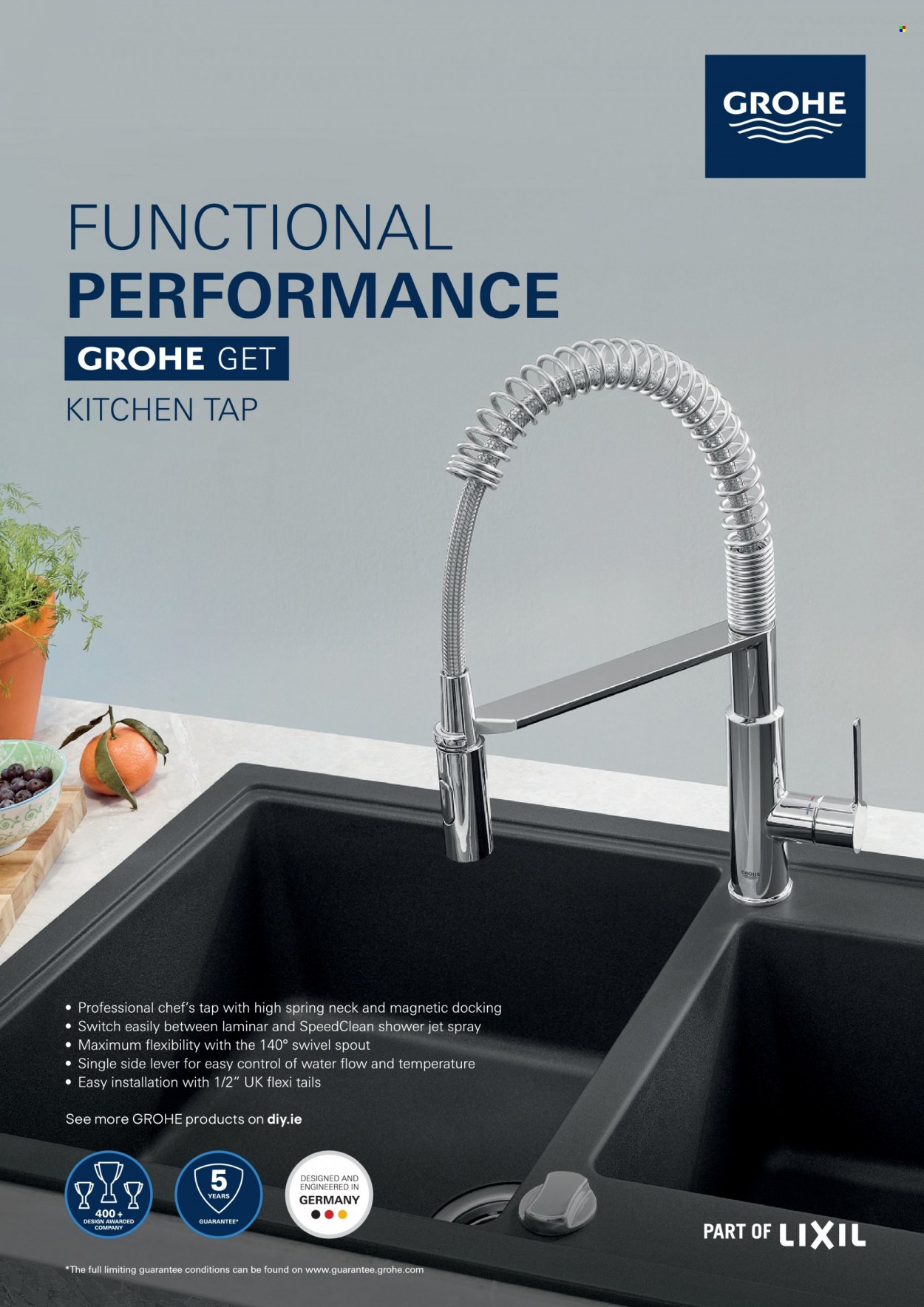 thumbnail - B&Q offer  - Sales products - Grohe, kitchen tap. Page 117.