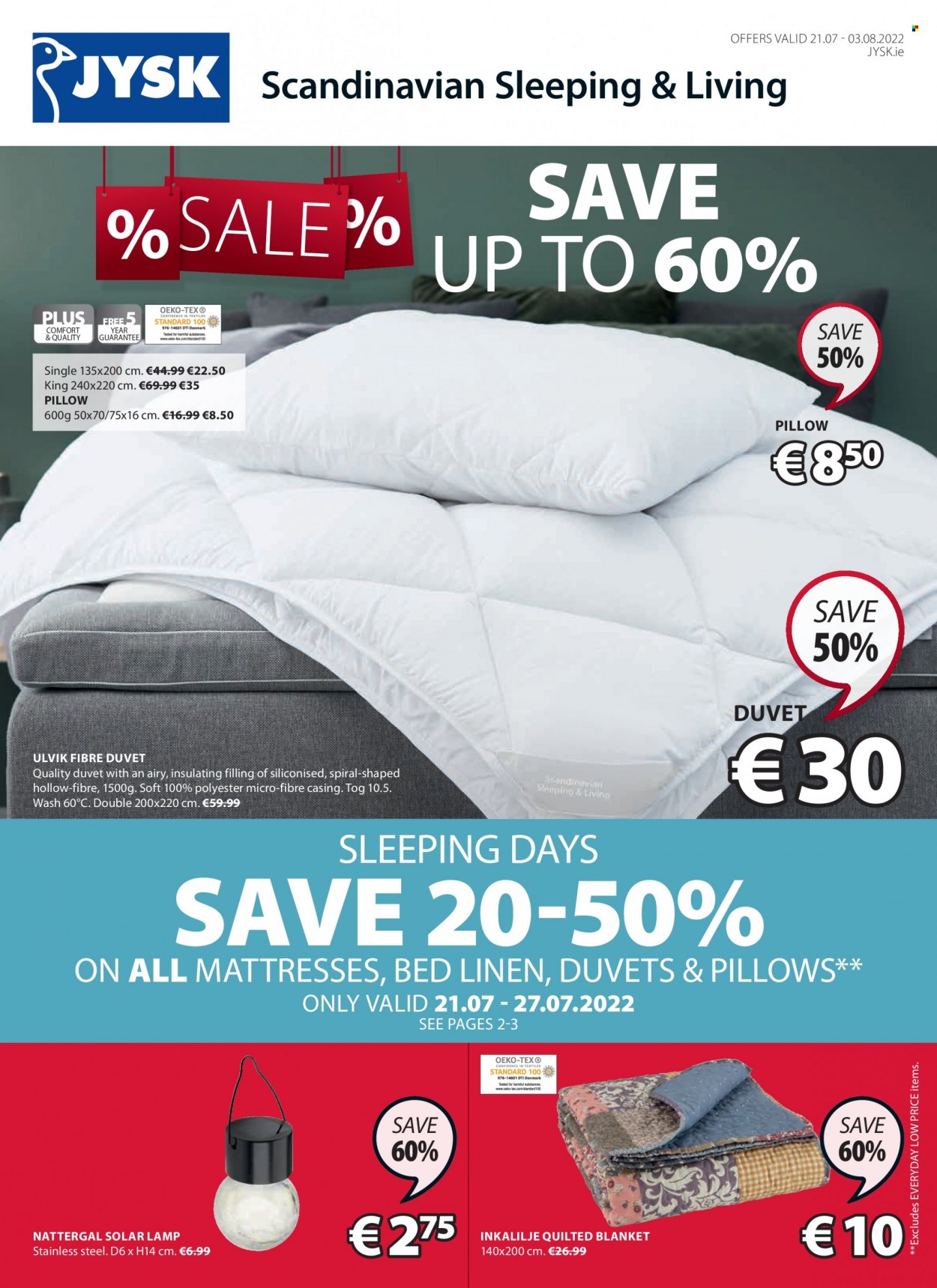 JYSK offer - 21.07.2022 - 03.08.2022. Page 1