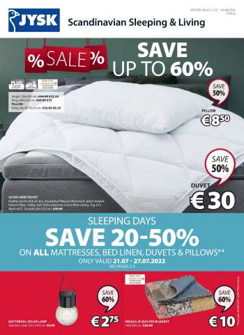 JYSK offer  - 21.7.2022 - 3.8.2022.