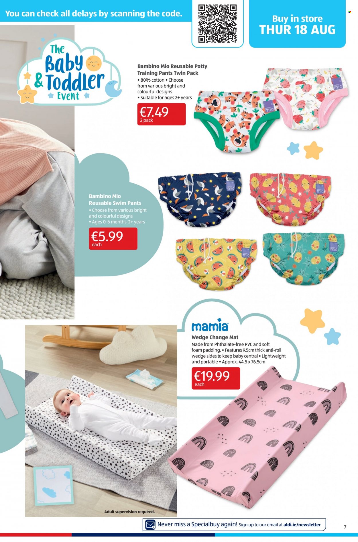 thumbnail - Aldi offer  - 18.08.2022 - 24.08.2022 - Sales products - pants, baby pants. Page 7.