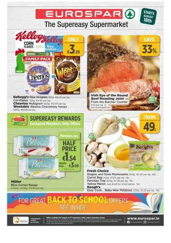 EUROSPAR offer  - 18.08.2022 - 07.09.2022.