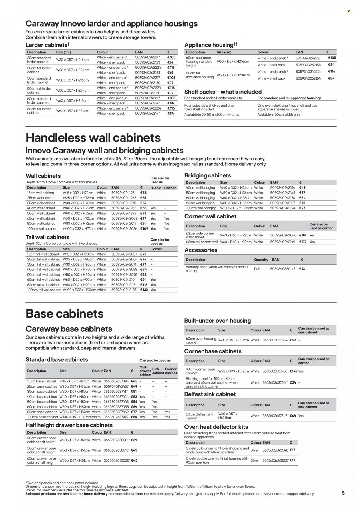 thumbnail - B&Q offer  - Sales products - cabinet, sink cabinet, wall cabinet, drawer base, drawer cabinet, sink. Page 5.