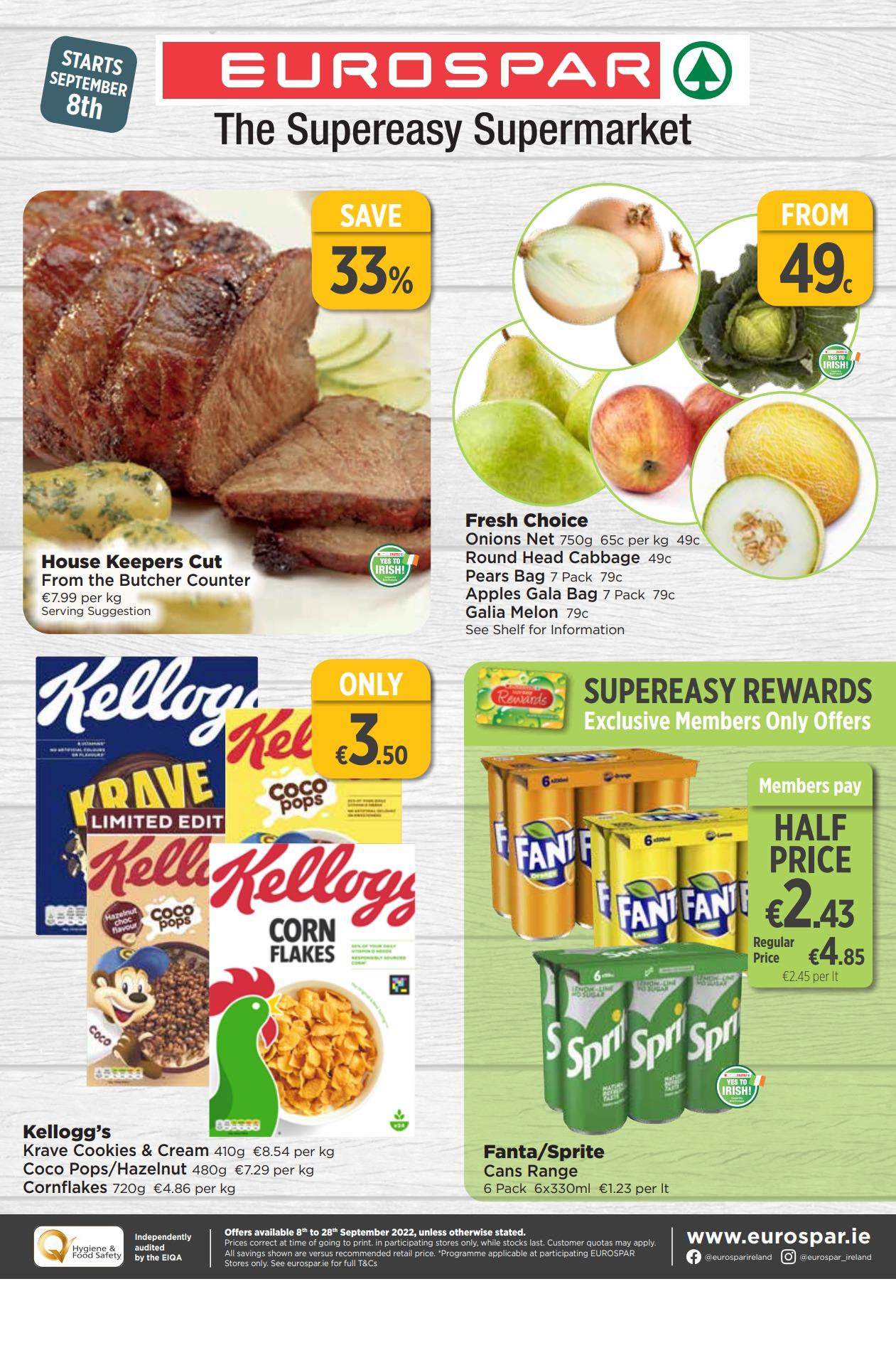 EUROSPAR offer - 08.09.2022 - 28.09.2022. Page 1