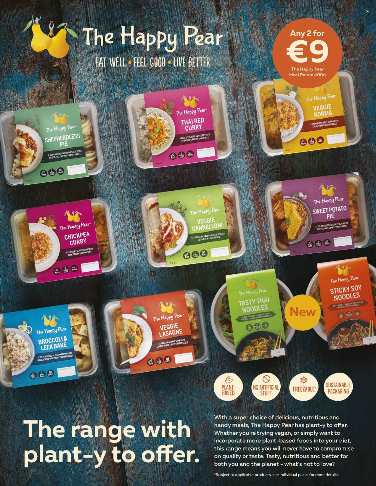 thumbnail - SuperValu offer  - 01.09.2022 - 30.09.2022 - Sales products - pie, broccoli, cauliflower, corn, leek, potatoes, pears, coconut, sauce, noodles, red curry, ragu. Page 22.