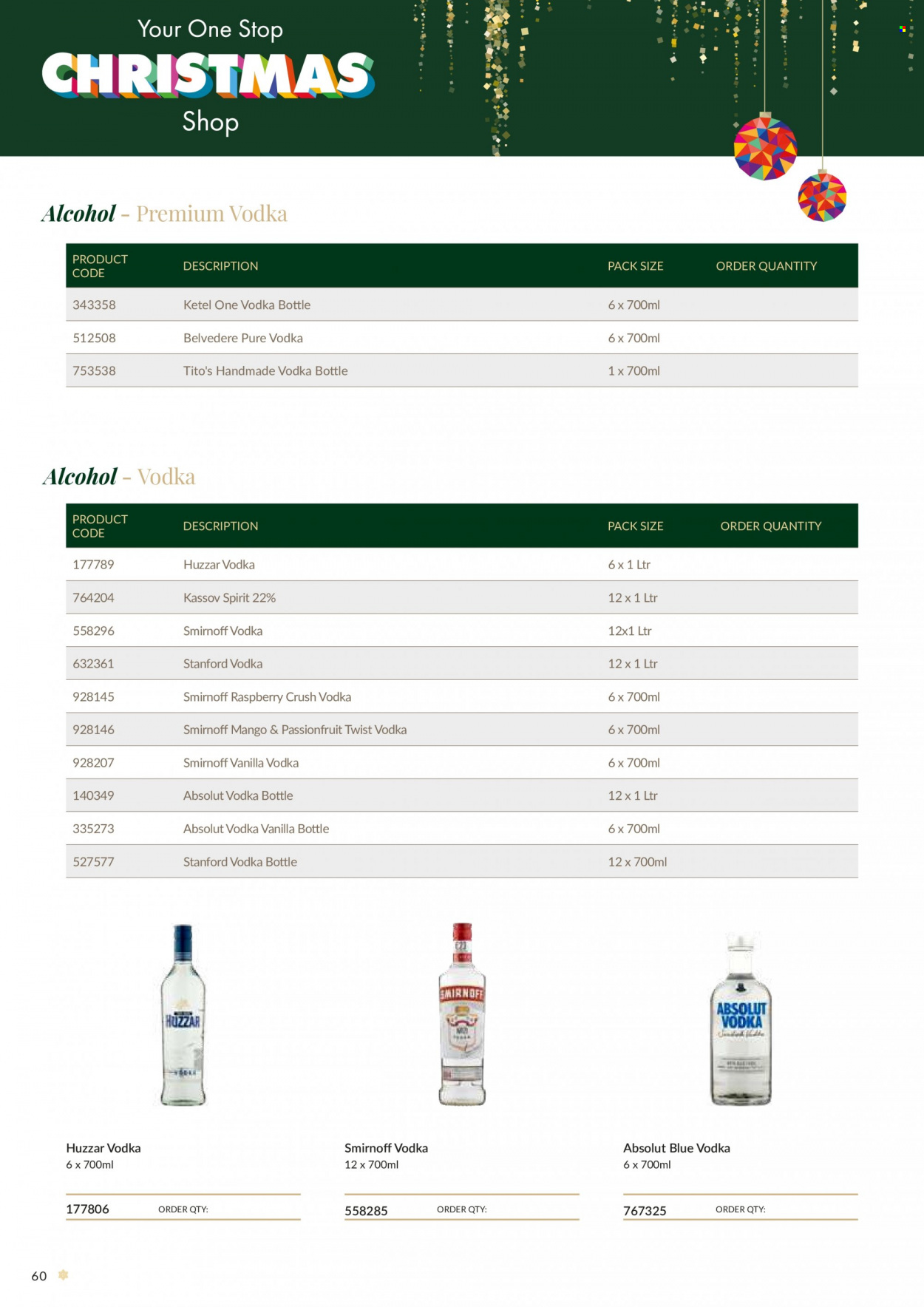 thumbnail - MUSGRAVE Market Place offer  - Sales products - alcohol, Smirnoff, vodka, Absolut. Page 60.