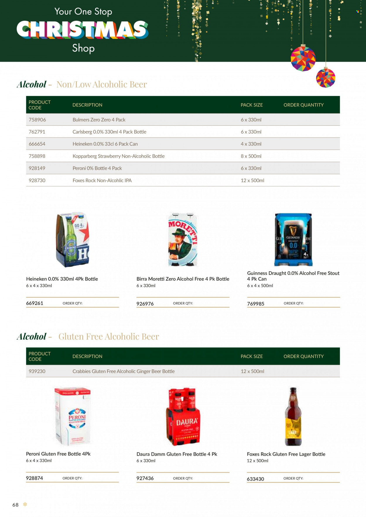 thumbnail - MUSGRAVE Market Place offer  - Sales products - Kopparberg, beer, Heineken, Bulmers, Carlsberg, Guinness, Peroni, Lager, IPA, ginger beer. Page 68.