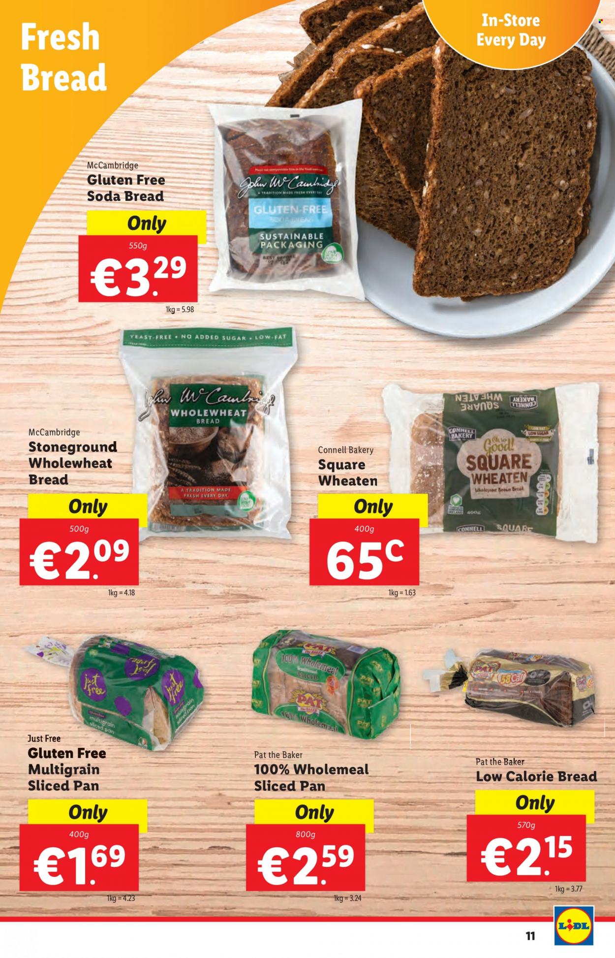 thumbnail - Lidl offer  - 29.09.2022 - 05.10.2022 - Sales products - bread, soda bread, yeast, pan. Page 11.
