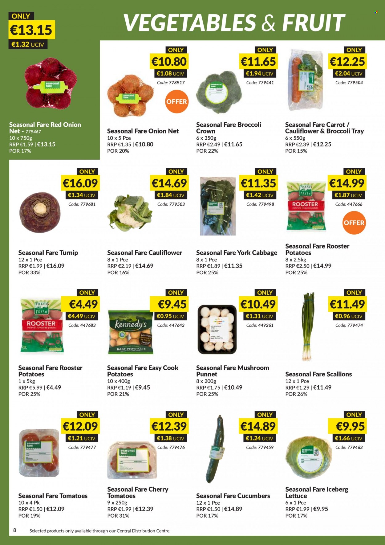thumbnail - MUSGRAVE Market Place offer  - 25.09.2022 - 22.10.2022 - Sales products - mushrooms, broccoli, cabbage, cucumber, tomatoes, potatoes, onion, lettuce, green onion, cherries, tray. Page 8.