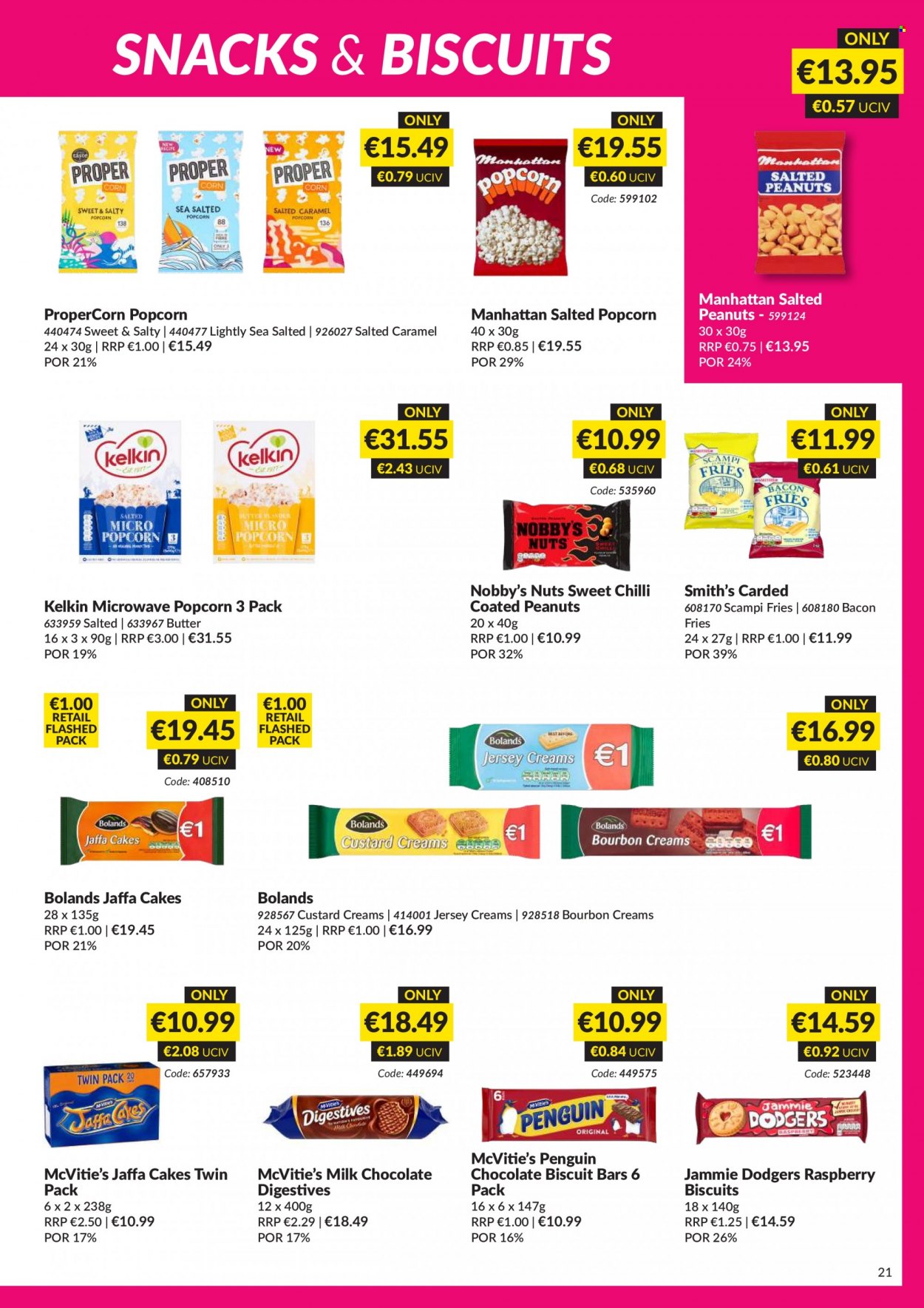 thumbnail - MUSGRAVE Market Place offer  - 25.09.2022 - 22.10.2022 - Sales products - cake, bacon, butter, potato fries, milk chocolate, chocolate, snack, biscuit, Smith's, popcorn. Page 21.