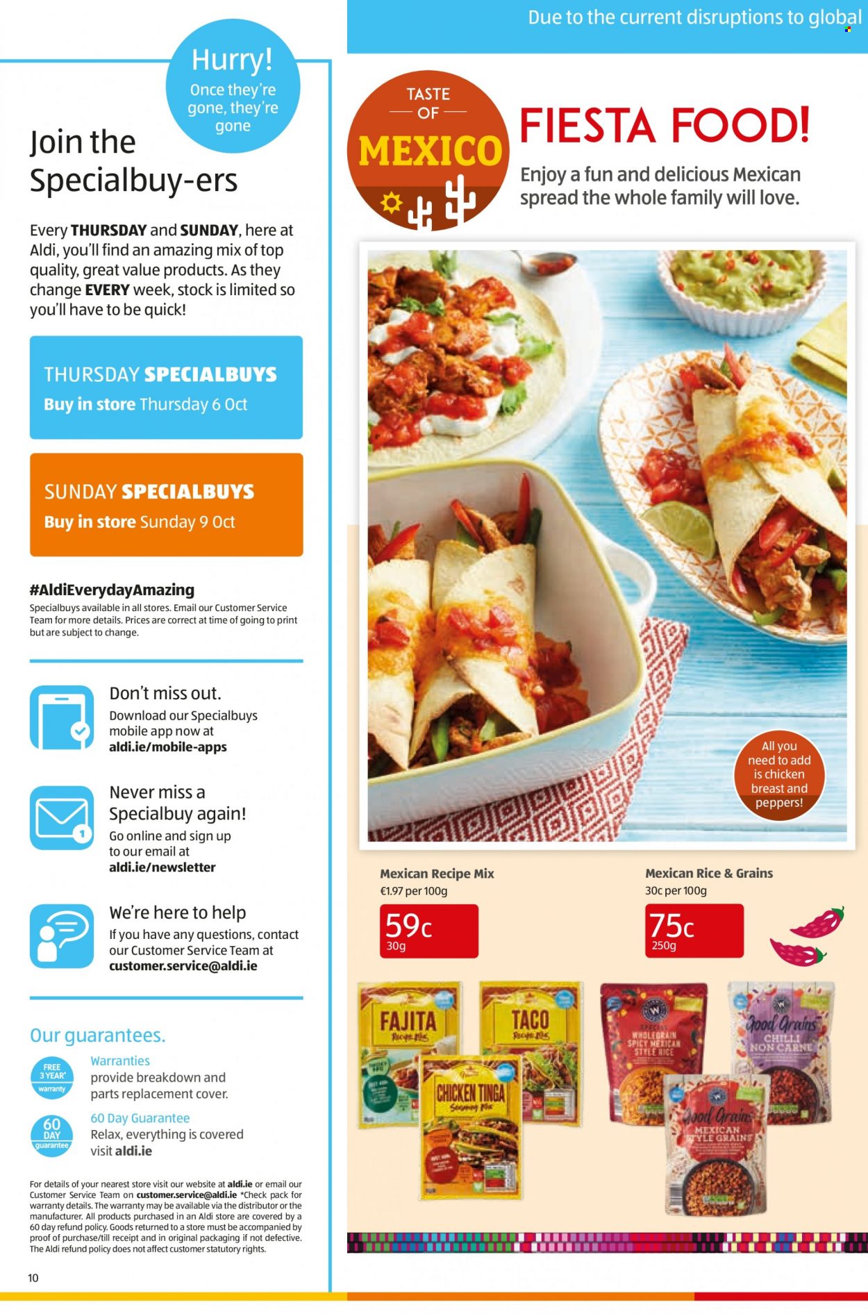 thumbnail - Aldi offer  - 06.10.2022 - 12.10.2022 - Sales products - rice, chicken breasts. Page 10.