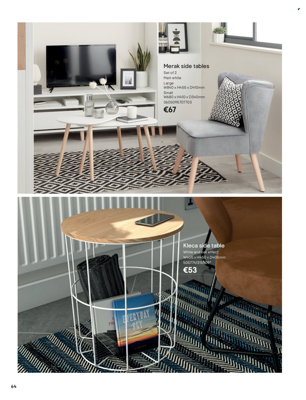 thumbnail - B&Q offer  - Sales products - table, sidetable. Page 64.