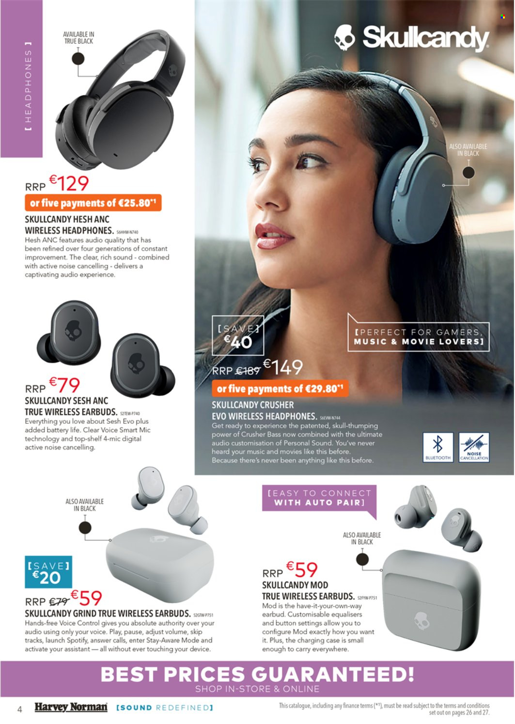 thumbnail - Harvey Norman offer  - 27.10.2022 - 24.12.2022 - Sales products - Skullcandy, wireless headphones, headphones, earbuds. Page 4.