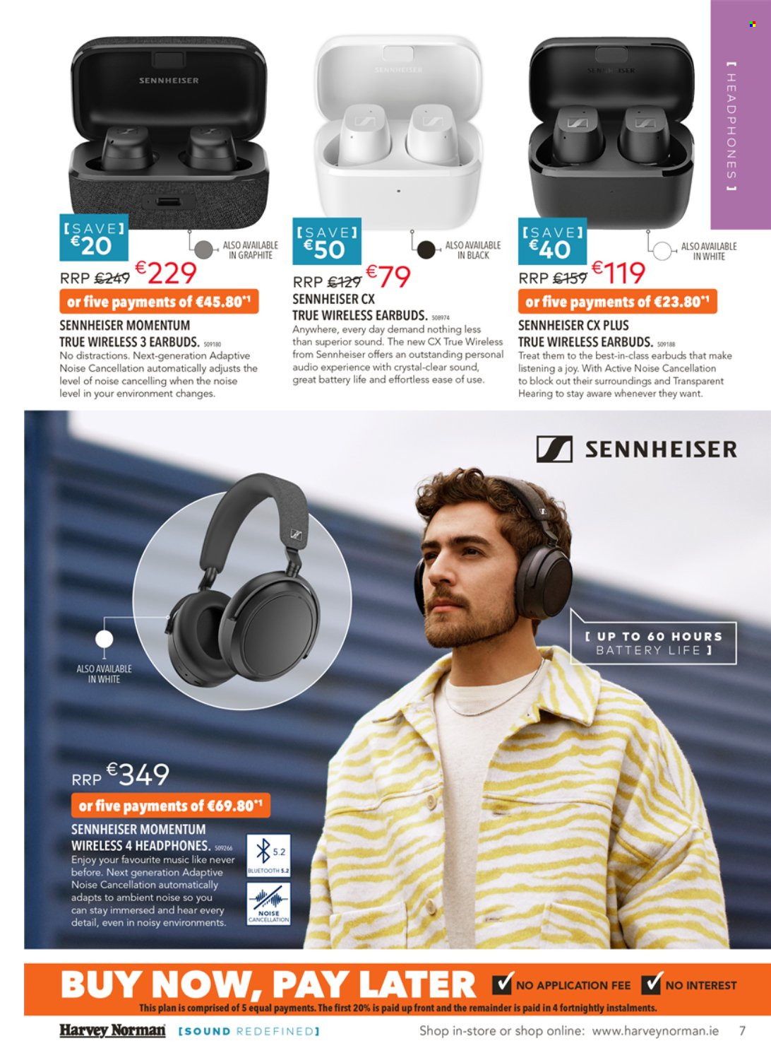 thumbnail - Harvey Norman offer  - 27.10.2022 - 24.12.2022 - Sales products - headphones, Sennheiser, earbuds. Page 7.