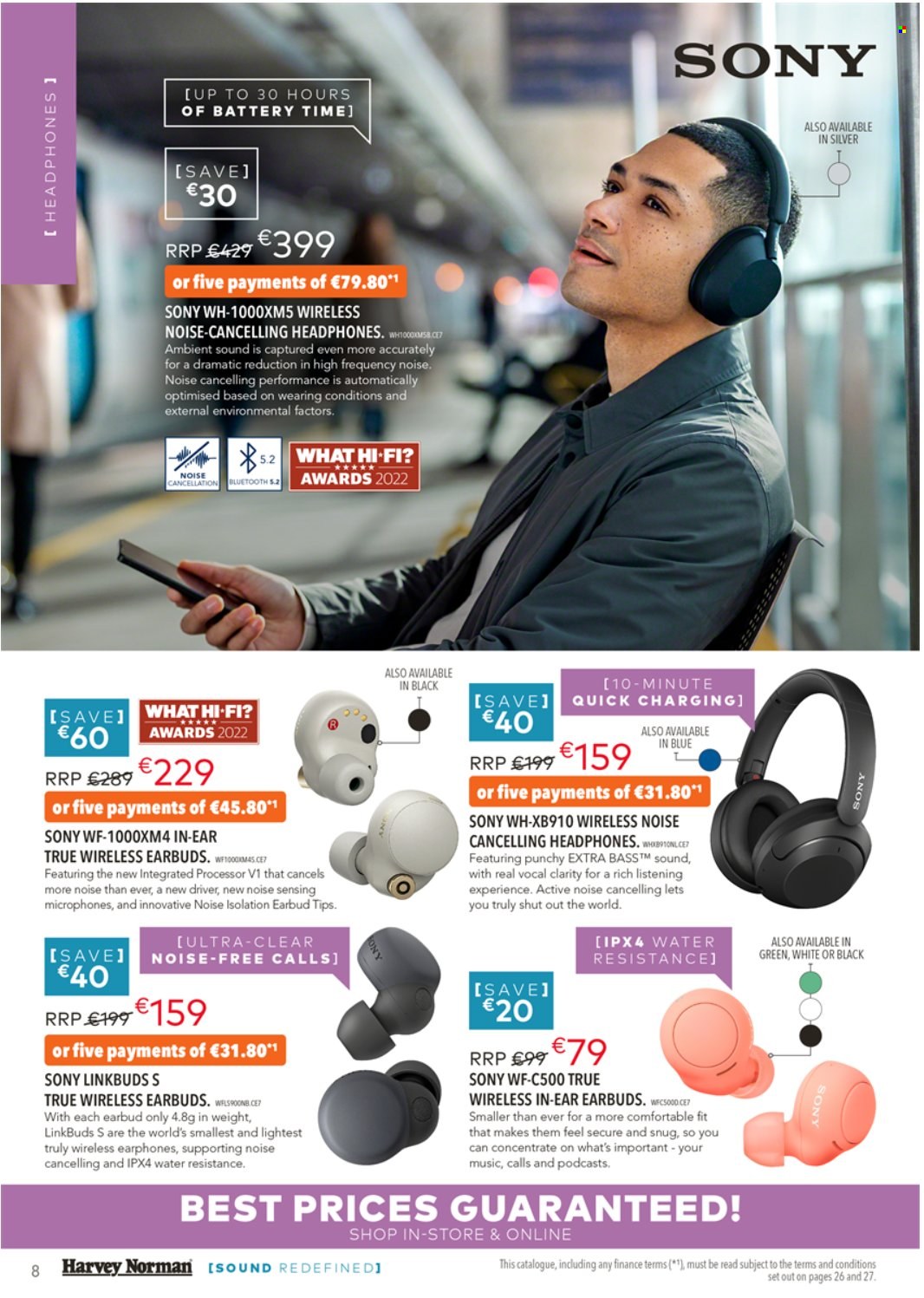 thumbnail - Harvey Norman offer  - 27.10.2022 - 24.12.2022 - Sales products - Sony, hi-fi, headphones, earbuds. Page 8.