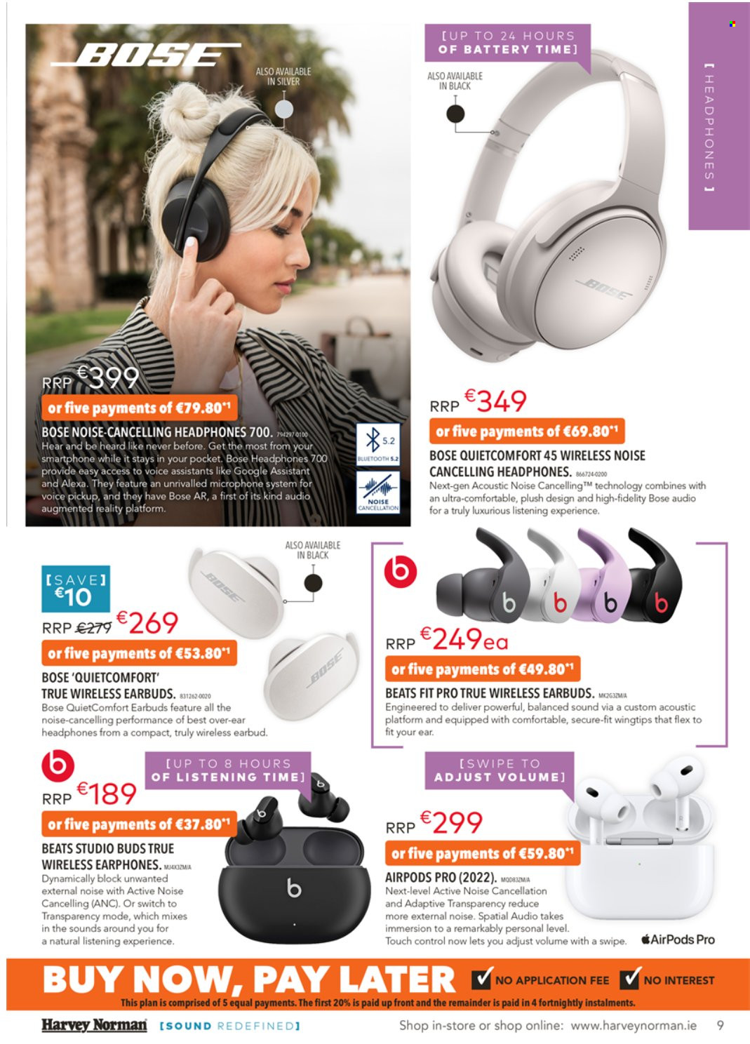 thumbnail - Harvey Norman offer  - 27.10.2022 - 24.12.2022 - Sales products - Beats, BOSE, microphone, headphones, Airpods, earbuds. Page 9.