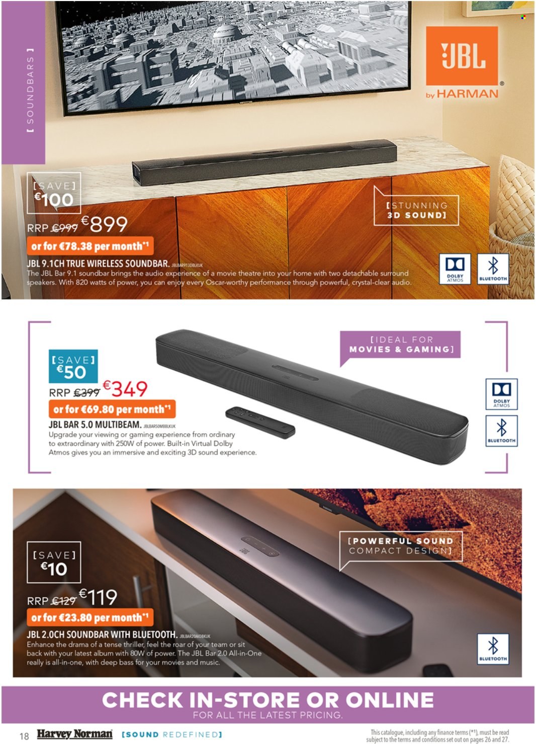 thumbnail - Harvey Norman offer  - 27.10.2022 - 24.12.2022 - Sales products - speaker, JBL, sound bar. Page 18.