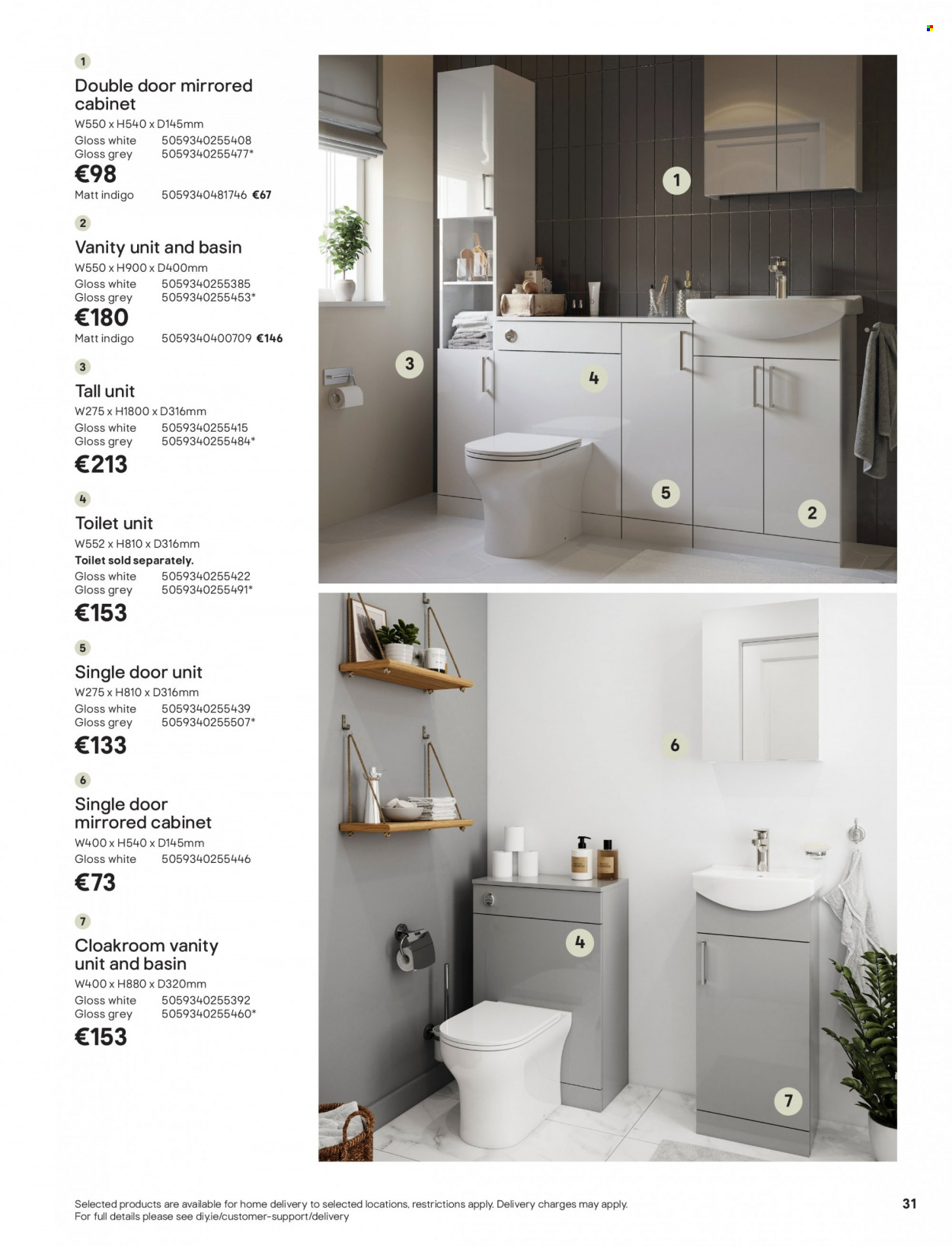thumbnail - B&Q offer  - Sales products - cabinet, vanity. Page 31.