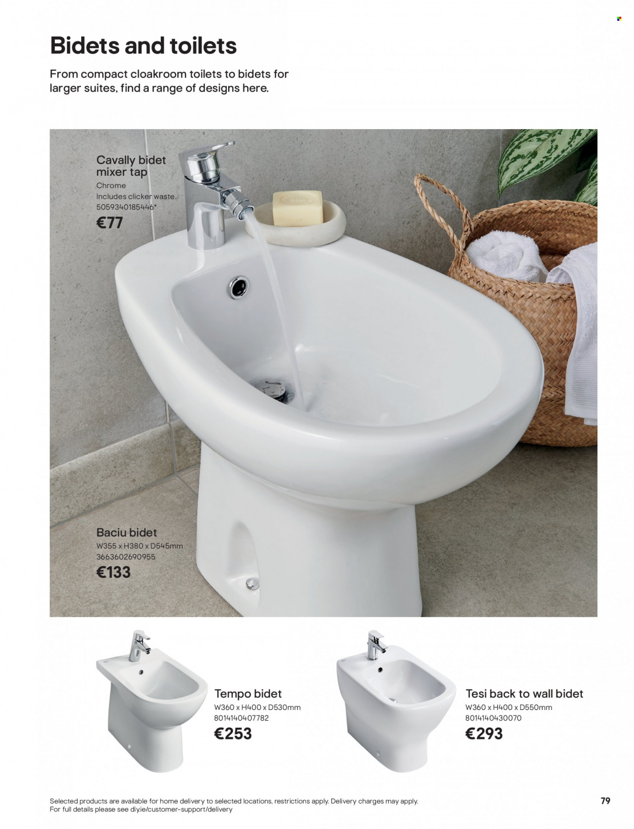 thumbnail - B&Q offer  - Sales products - toilet, mixer tap. Page 79.