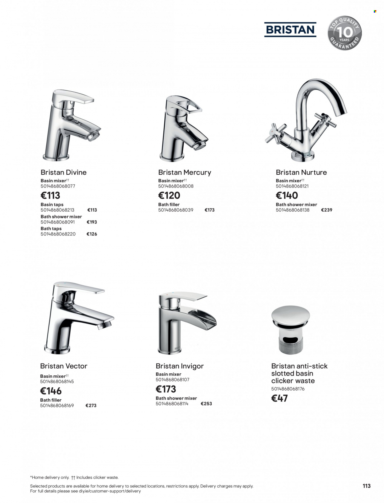 thumbnail - B&Q offer  - Sales products - shower mixer, basin mixer. Page 113.