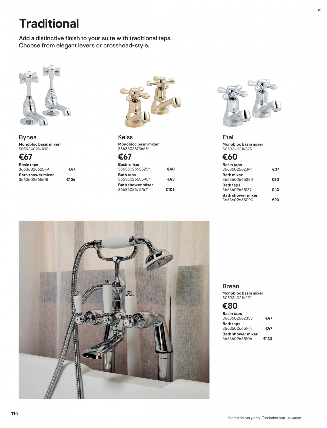 thumbnail - B&Q offer  - Sales products - bath mixer, shower mixer, basin mixer. Page 114.