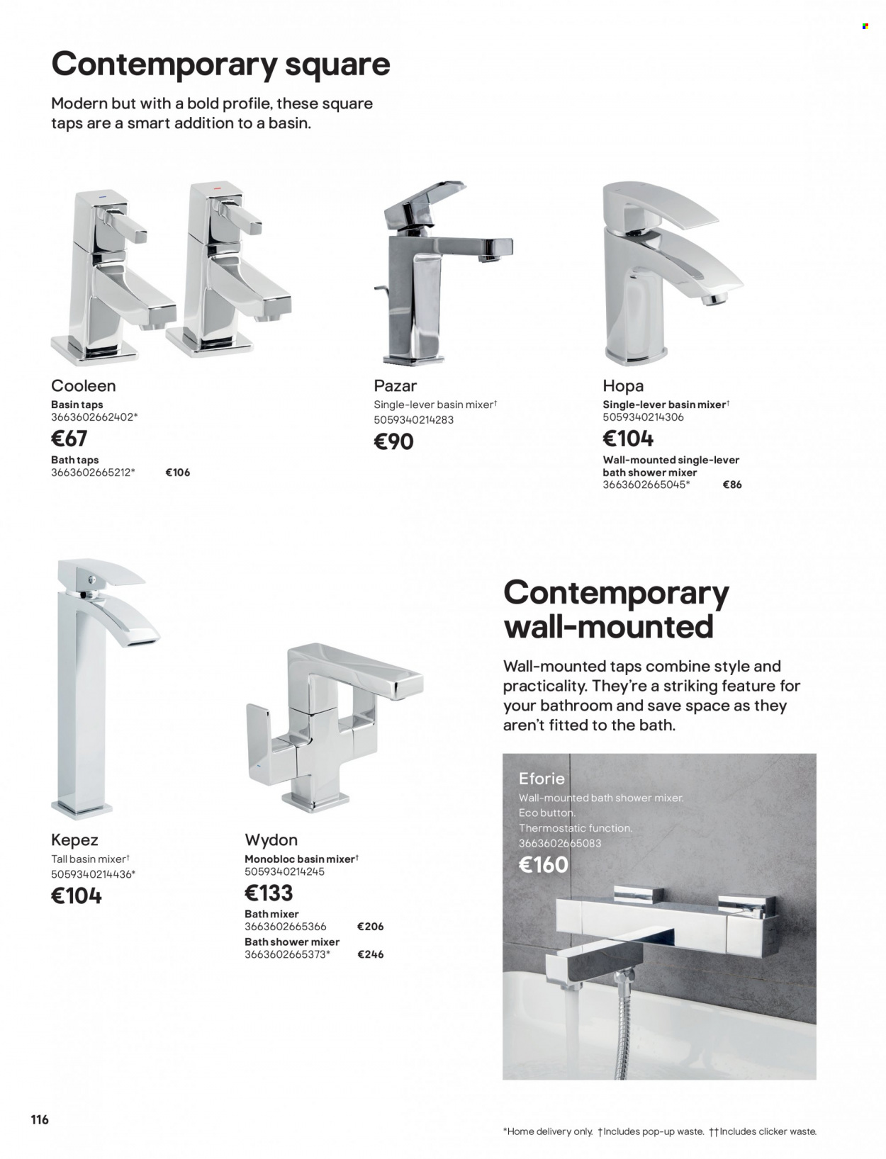 thumbnail - B&Q offer  - Sales products - bath mixer, shower mixer. Page 116.