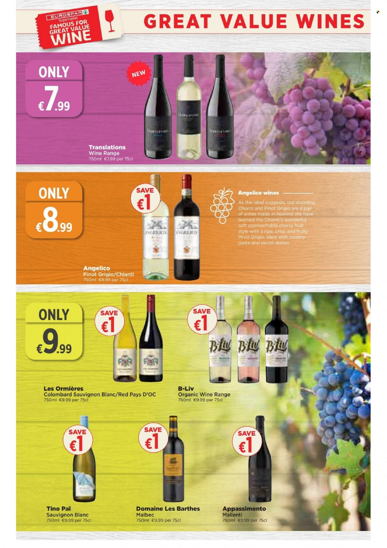 thumbnail - EUROSPAR offer  - 10.11.2022 - 30.11.2022 - Sales products - cherries, ravioli, white wine, Pinot Grigio, Sauvignon Blanc. Page 14.