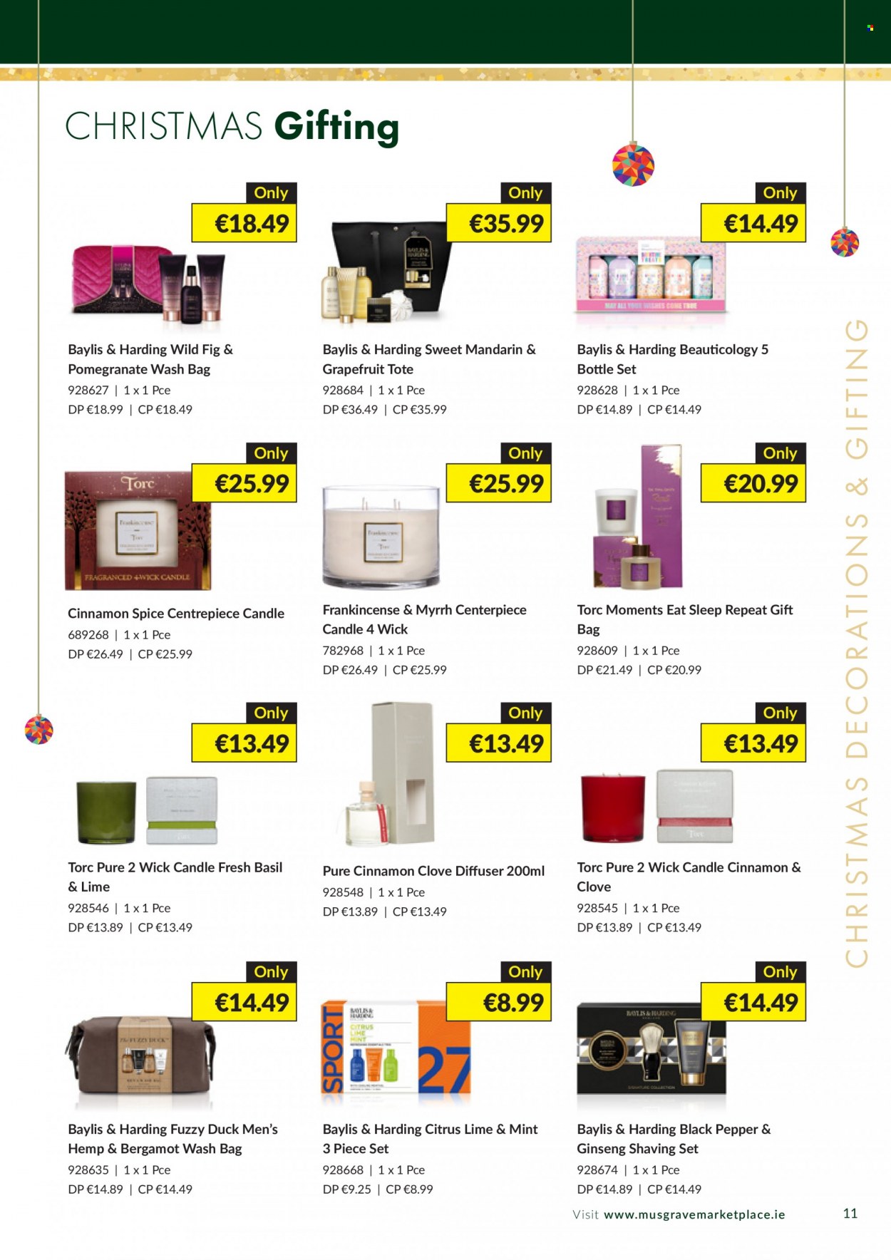 thumbnail - MUSGRAVE Market Place offer  - Sales products - grapefruits, mandarines, pomegranate, black pepper, cloves, spice, cinnamon, gift bag, candle, diffuser, Moments. Page 11.