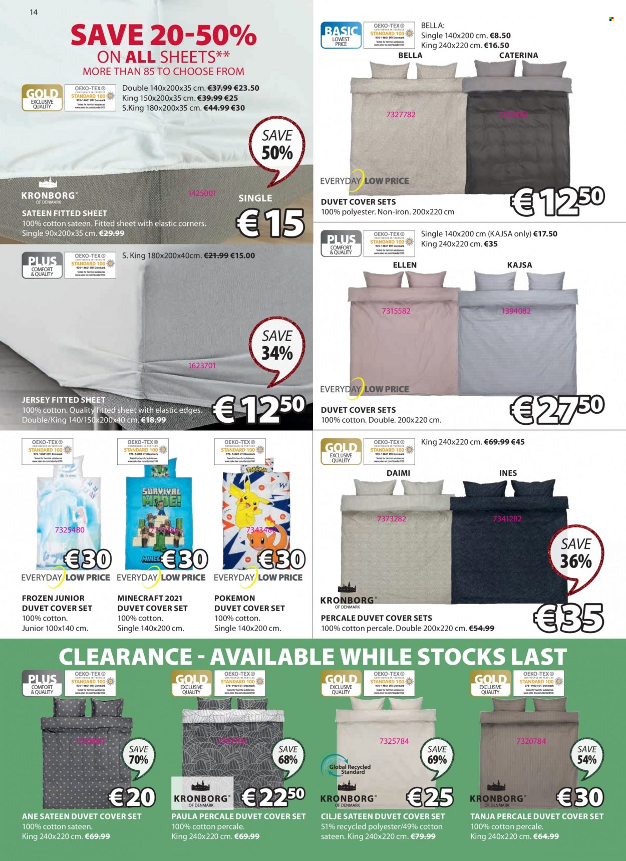 thumbnail - JYSK offer  - 17.11.2022 - 30.11.2022 - Sales products - Pokémon, duvet, quilt cover set. Page 14.