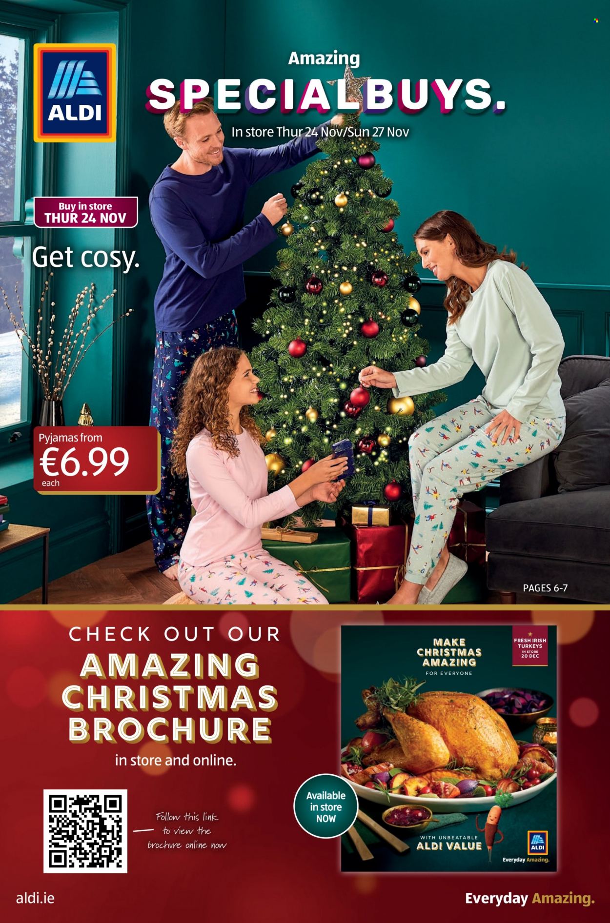 thumbnail - Aldi offer  - 24.11.2022 - 07.12.2022 - Sales products - pajamas. Page 1.