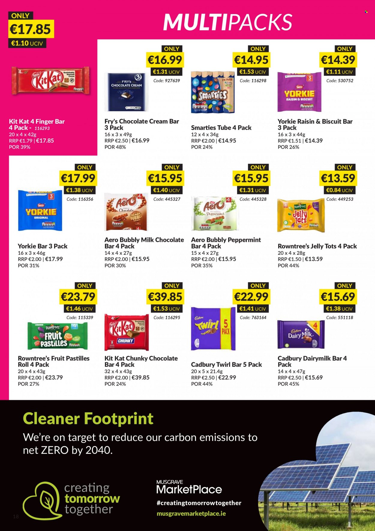 thumbnail - MUSGRAVE Market Place offer  - 20.11.2022 - 31.12.2022 - Sales products - milk chocolate, Smarties, KitKat, jelly, biscuit, Cadbury, pastilles, chocolate bar, cleaner, Target. Page 18.