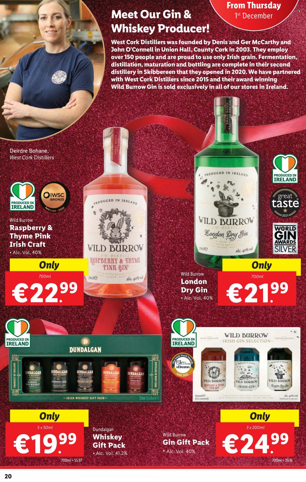 thumbnail - Lidl offer  - 01.12.2022 - 07.12.2022 - Sales products - rabbit, malt, gin, whiskey, irish whiskey, whisky, IPA. Page 20.