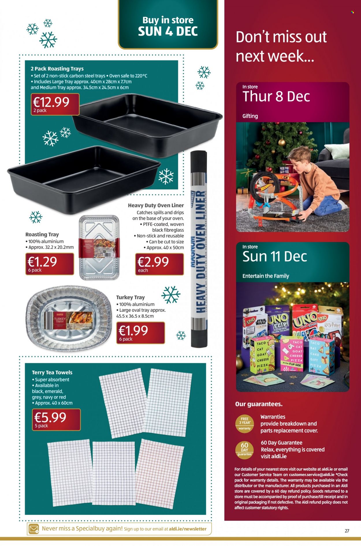 thumbnail - Aldi offer  - 01.12.2022 - 07.12.2022 - Sales products - tea, towel. Page 27.