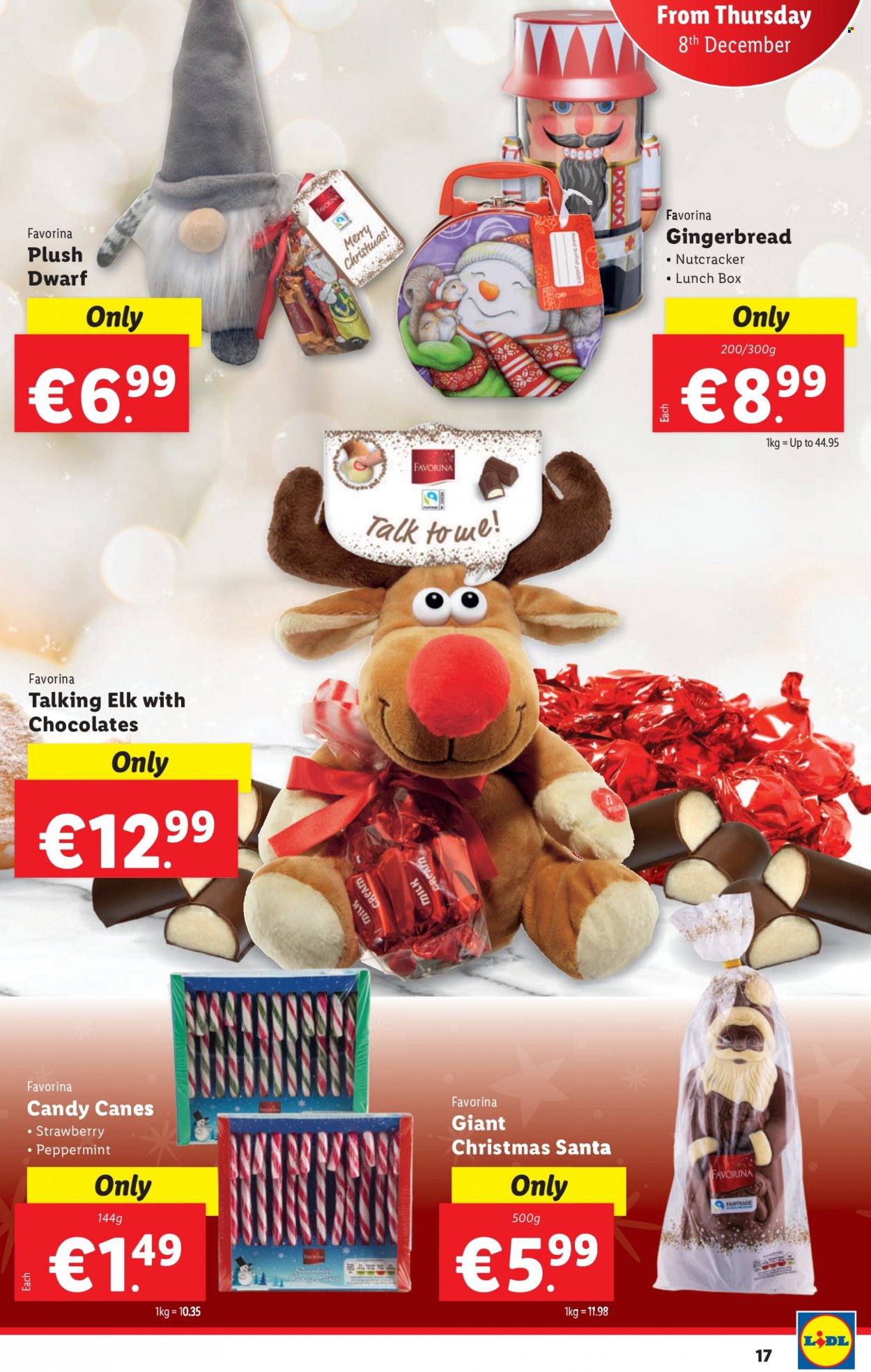 thumbnail - Lidl offer  - 08.12.2022 - 14.12.2022 - Sales products - gingerbread, chocolate, Santa, meal box. Page 17.