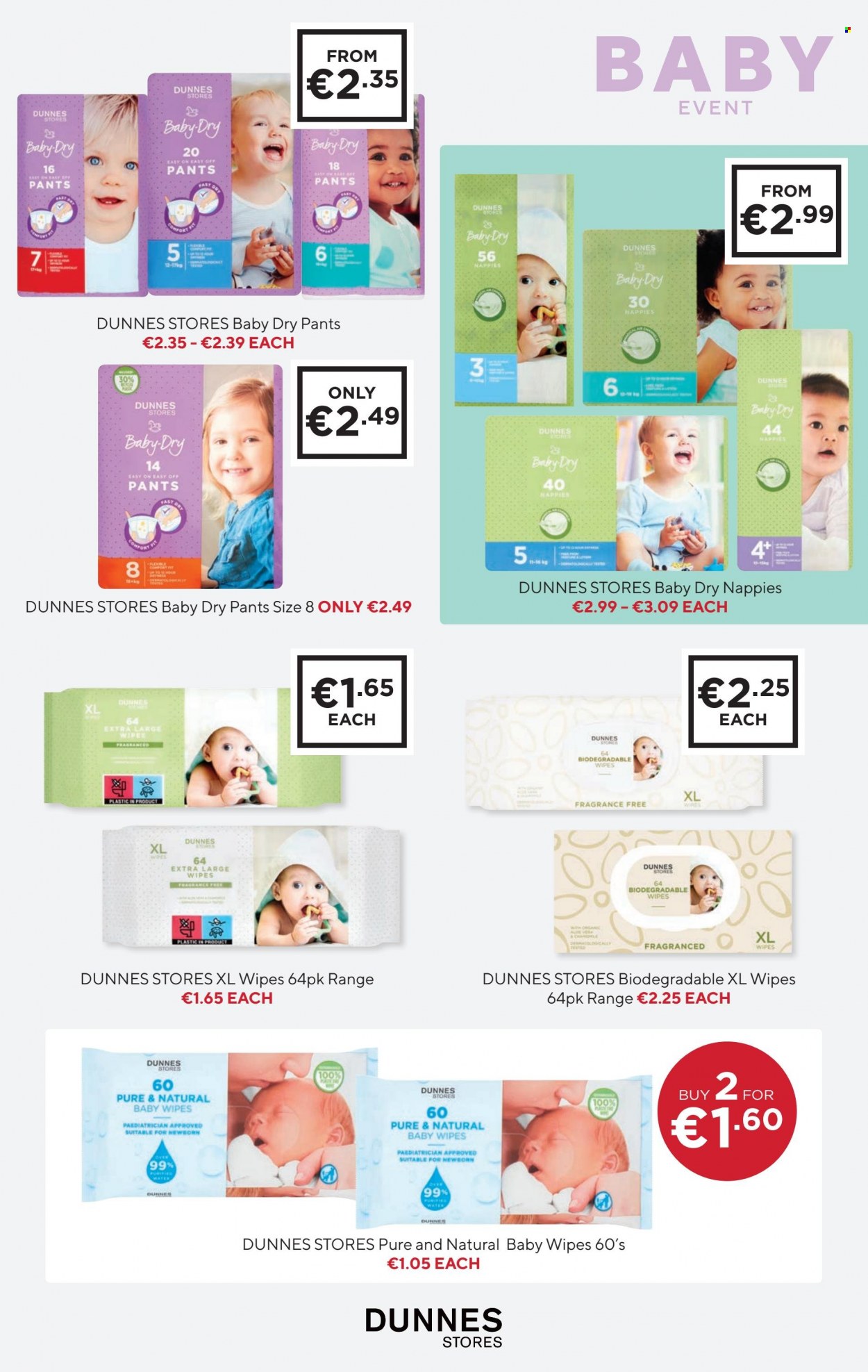 thumbnail - Dunnes Stores offer  - 03.01.2023 - 30.01.2023 - Sales products - wipes, pants, baby wipes, nappies. Page 13.
