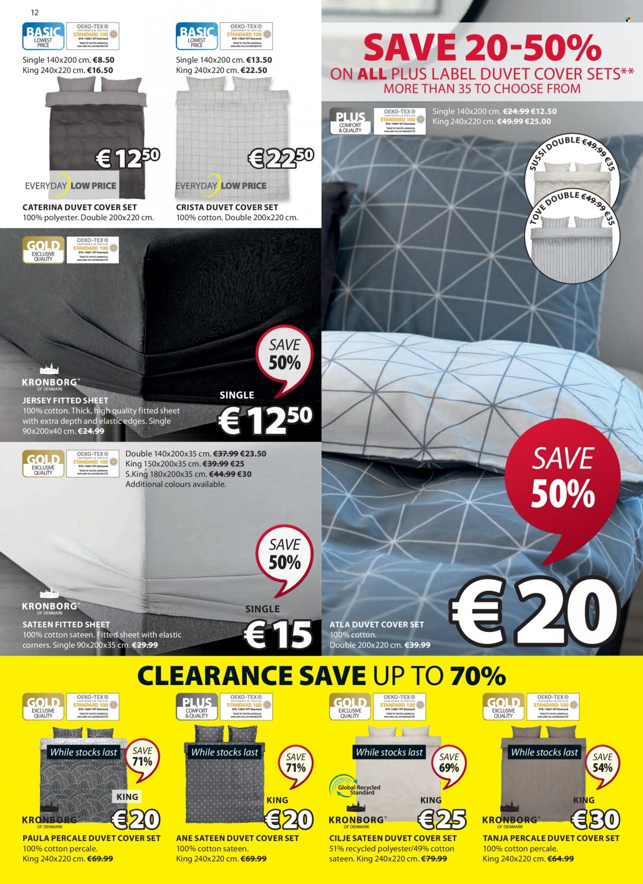 thumbnail - JYSK offer  - 19.01.2023 - 01.02.2023 - Sales products - duvet, quilt cover set. Page 12.