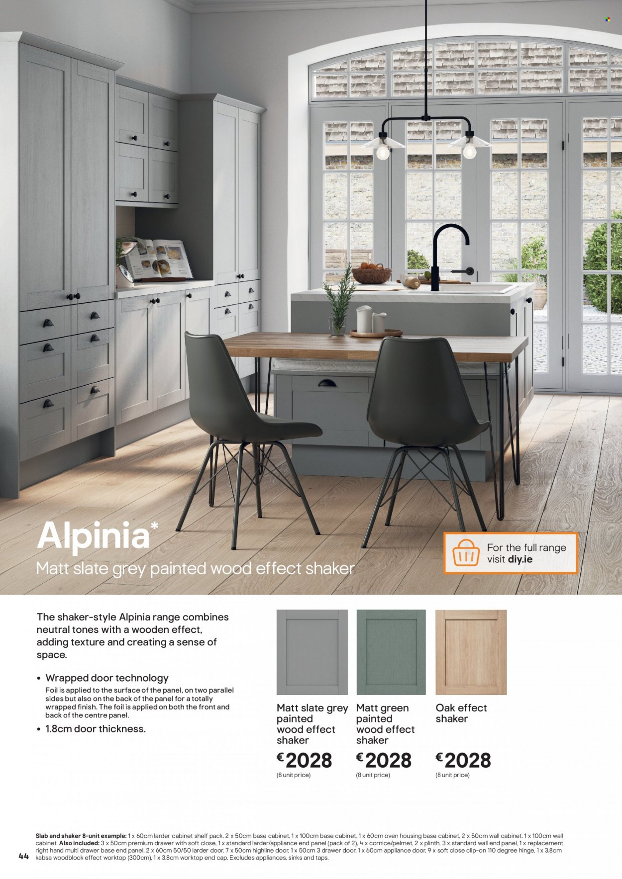 thumbnail - B&Q offer  - Sales products - cabinet, wall cabinet, drawer base. Page 44.