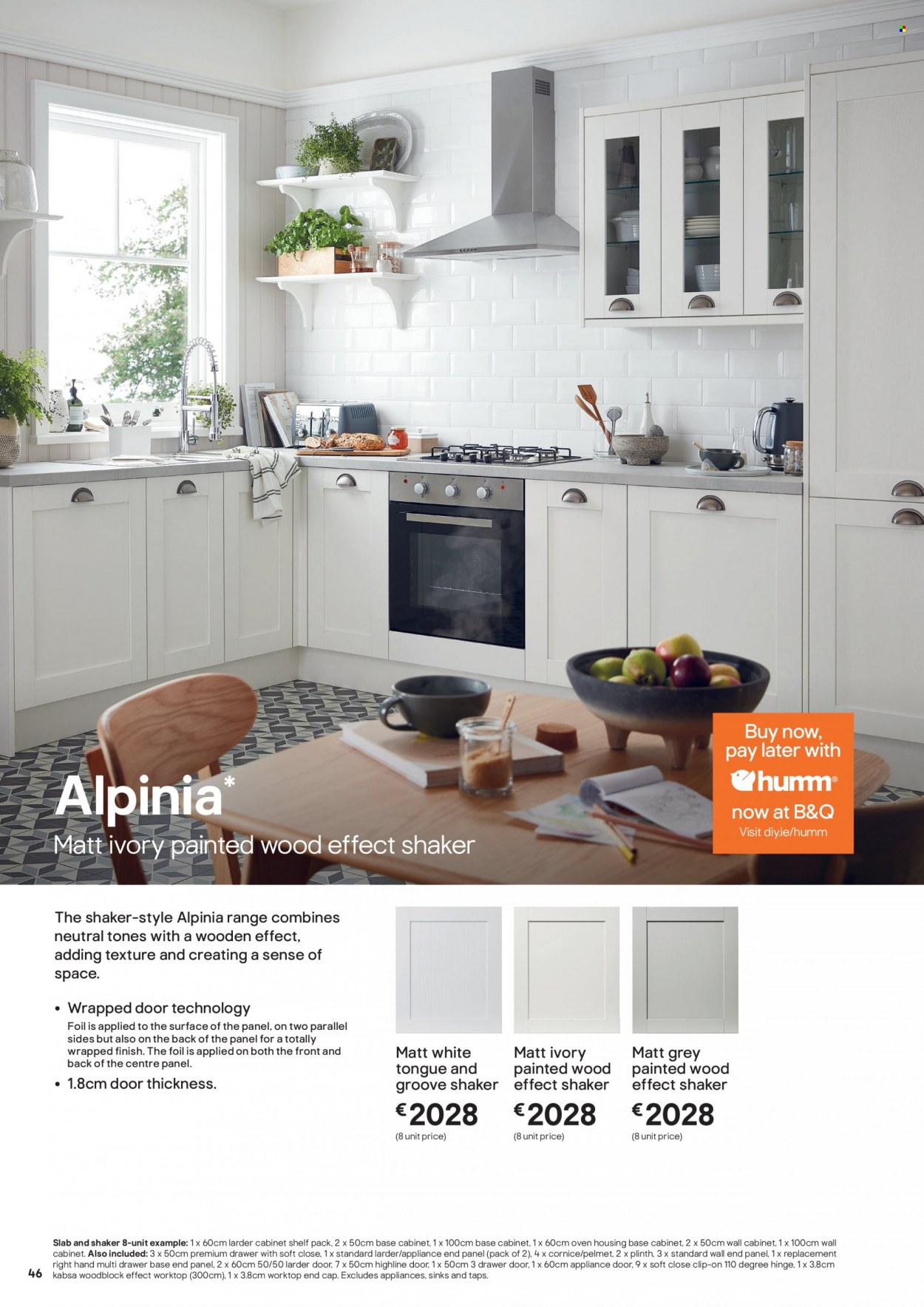 thumbnail - B&Q offer  - Sales products - cabinet, wall cabinet, drawer base. Page 46.