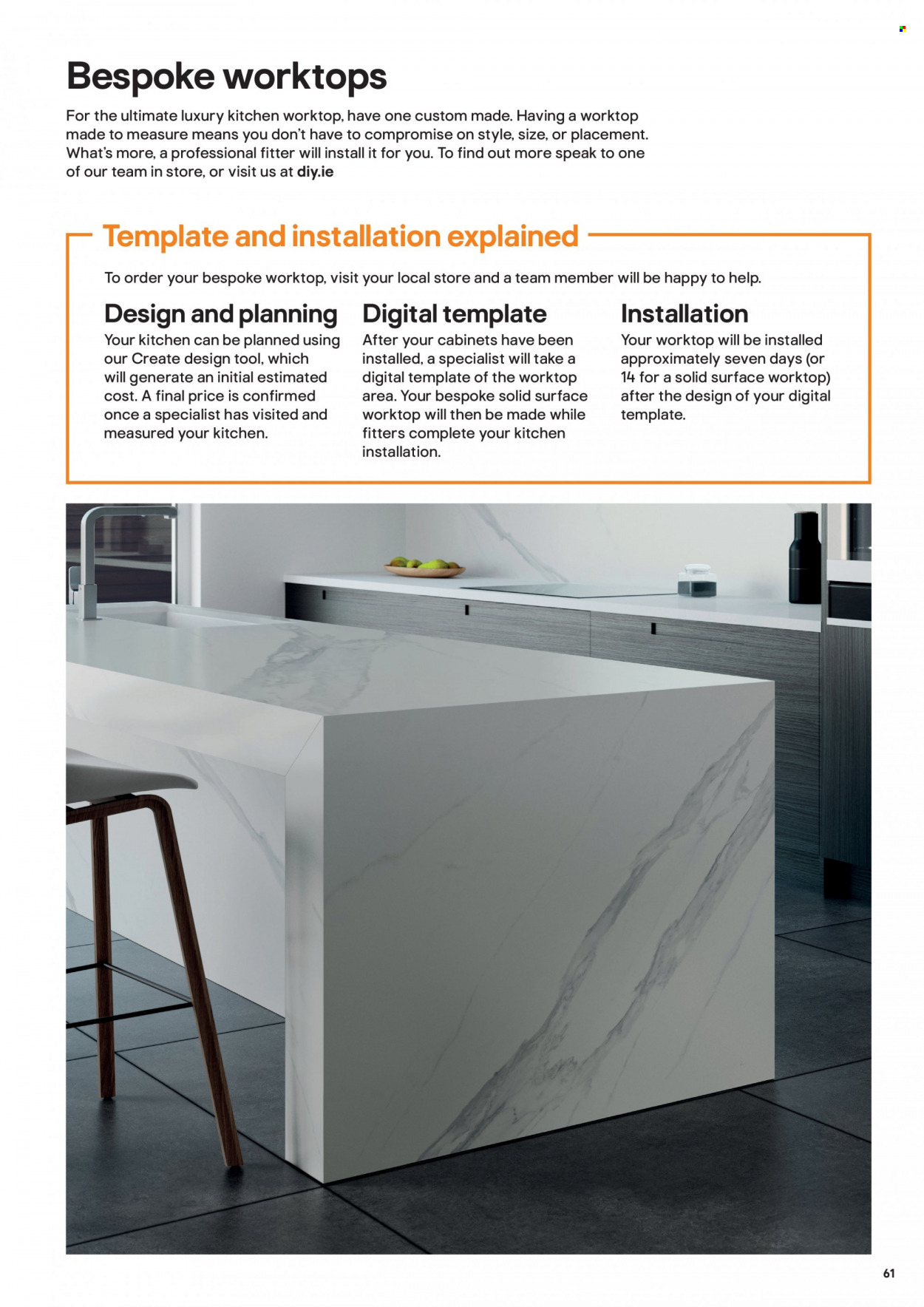 thumbnail - B&Q offer  - Sales products - kitchen worktop. Page 61.