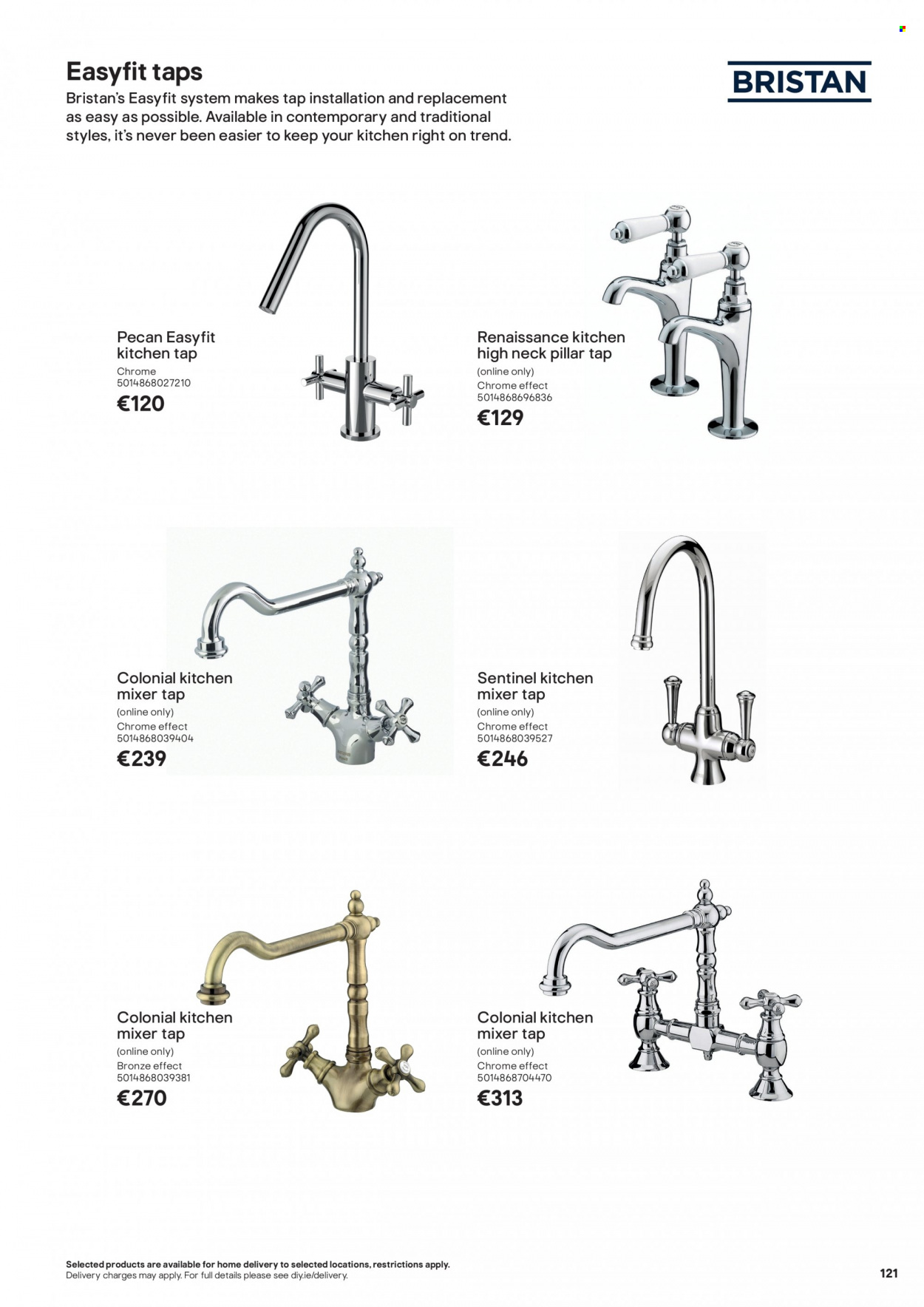 thumbnail - B&Q offer  - Sales products - kitchen tap, kitchen mixer, mixer tap. Page 121.