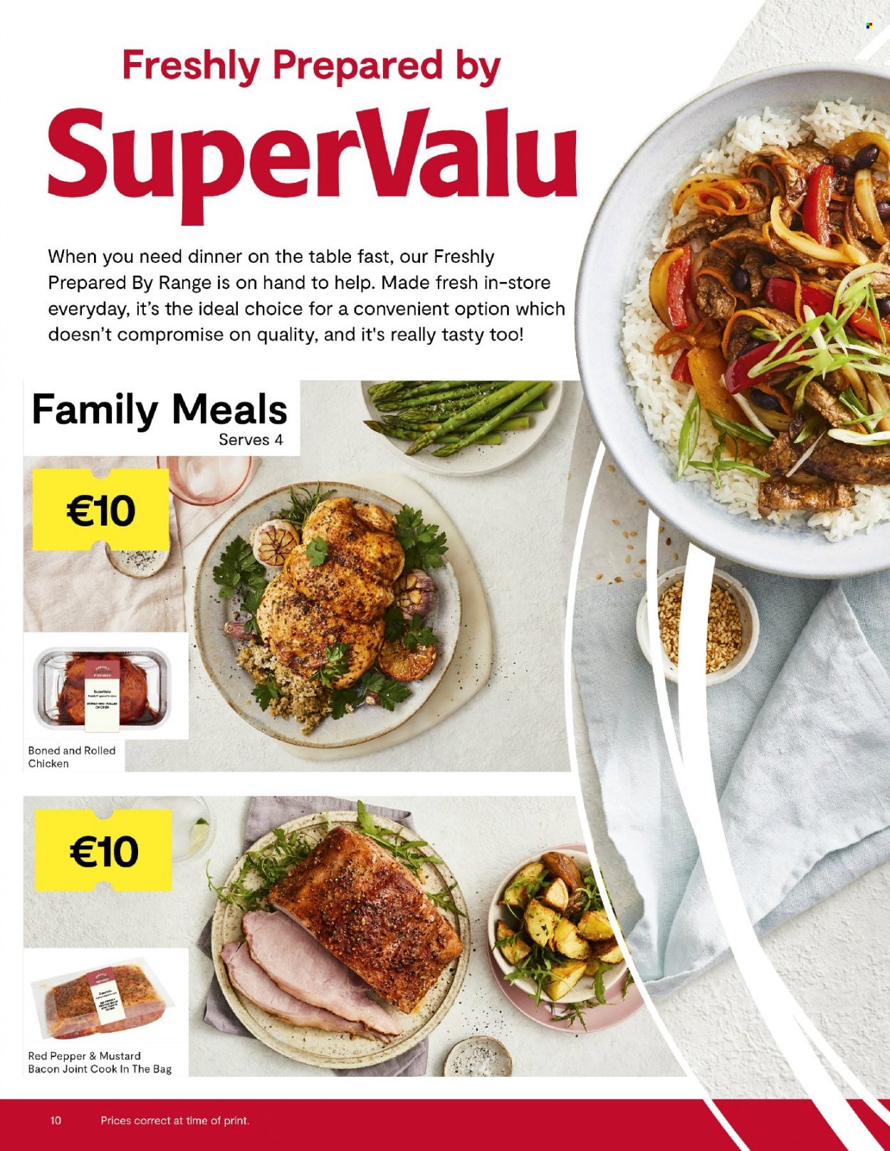 thumbnail - SuperValu offer  - Sales products - bacon, mustard. Page 10.
